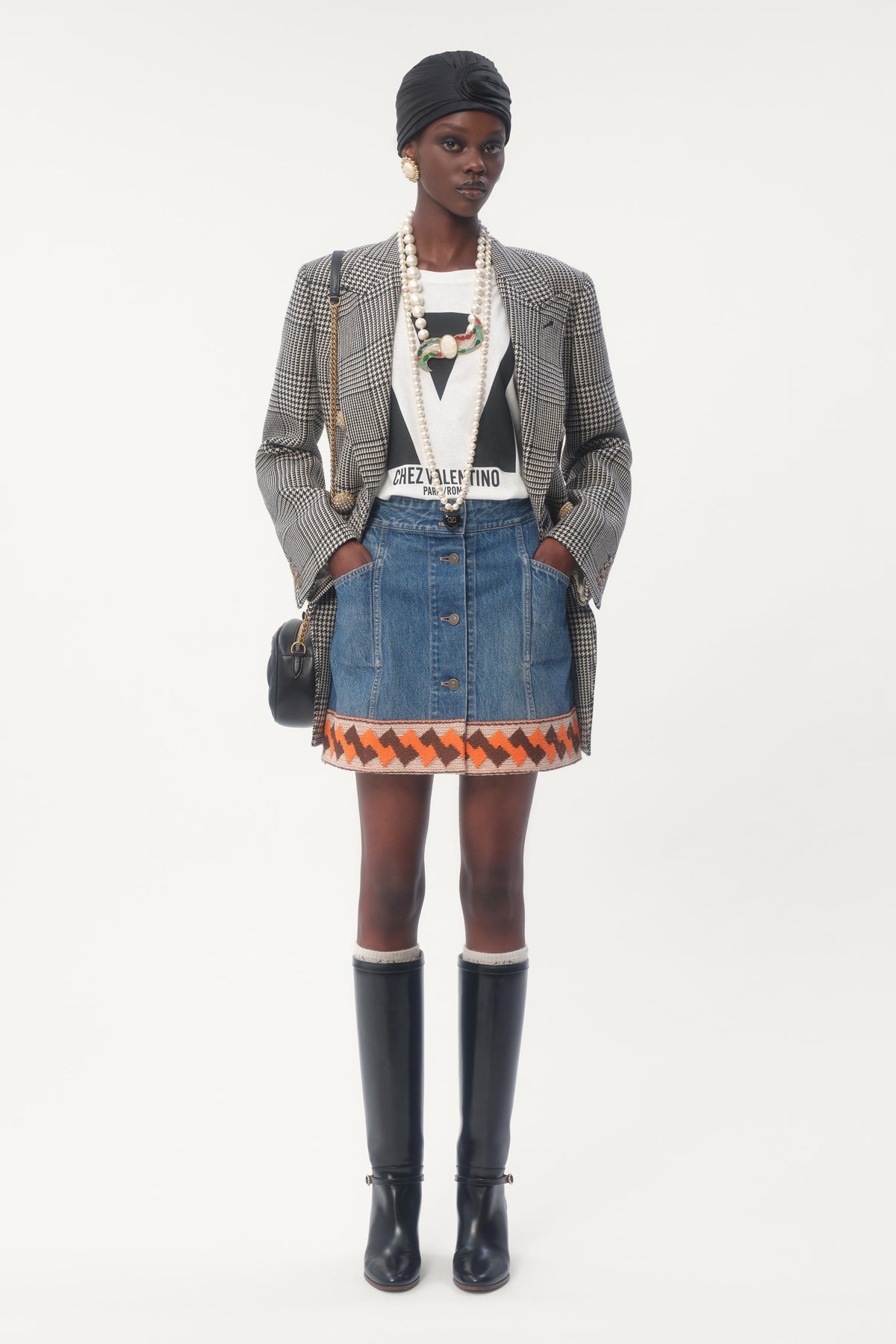 VALENTINO | DENIM SKIRT - MAXFIELD LA
