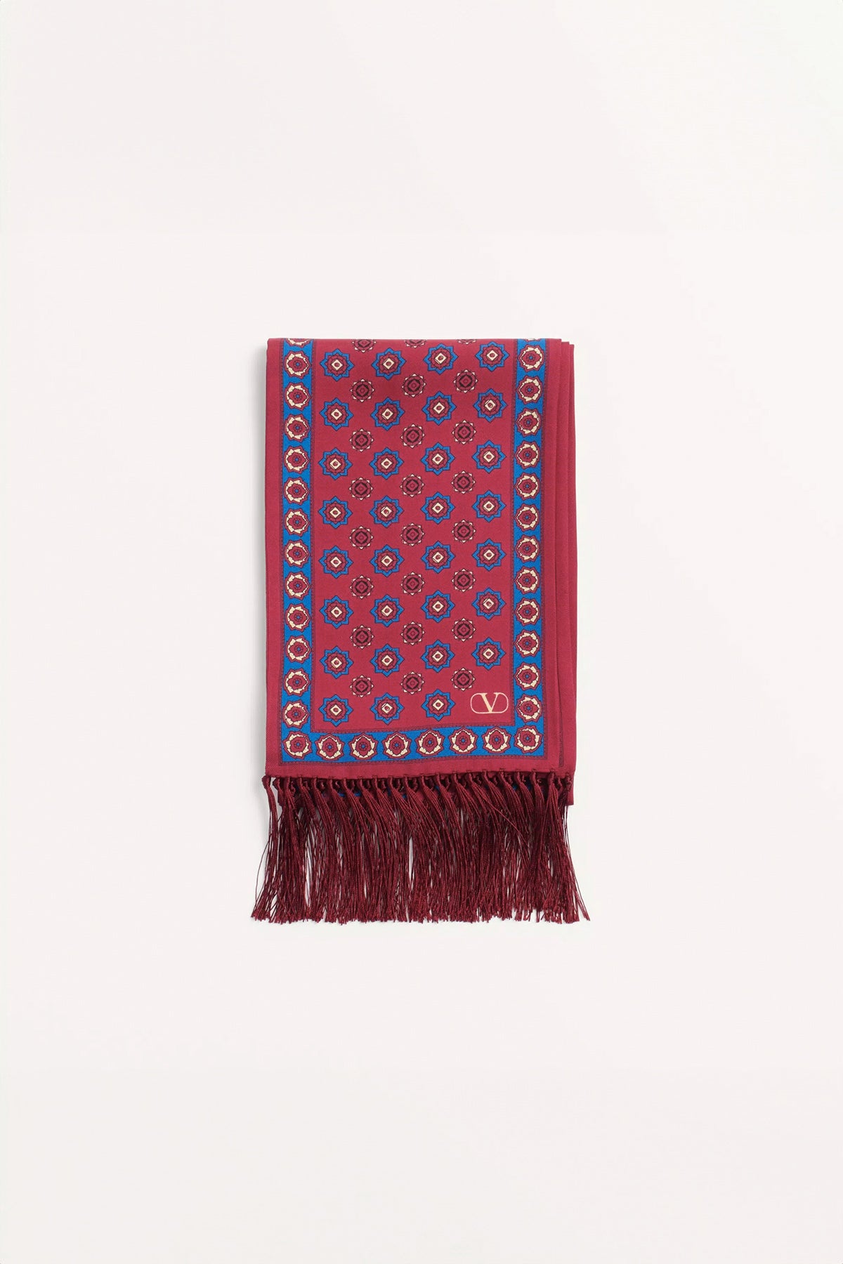 VALENTINO GARAVANI | CHAMBER SILK BANDEAU SCARF WITH FRINGE