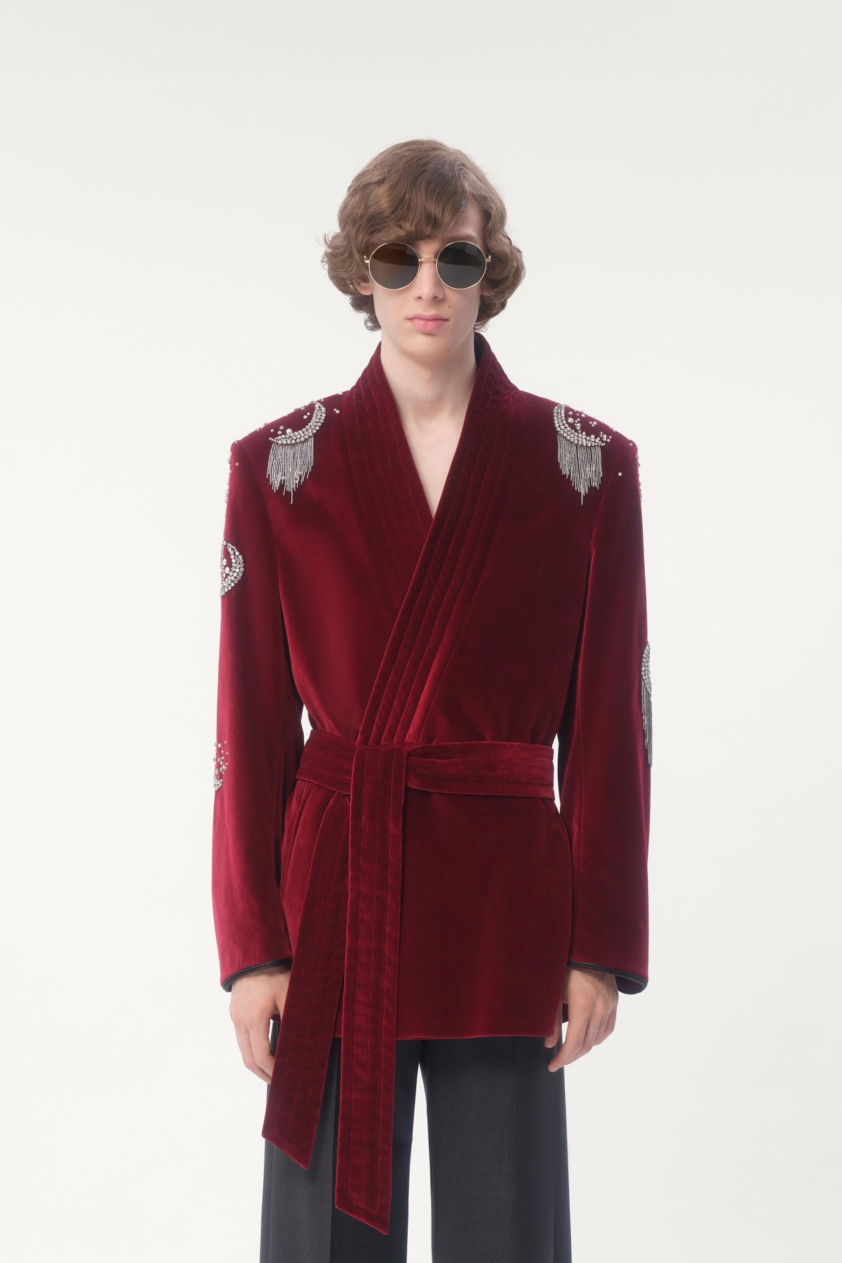 VALENTINO | BELTED COTTON VELVET JACKET - MAXFIELD LA