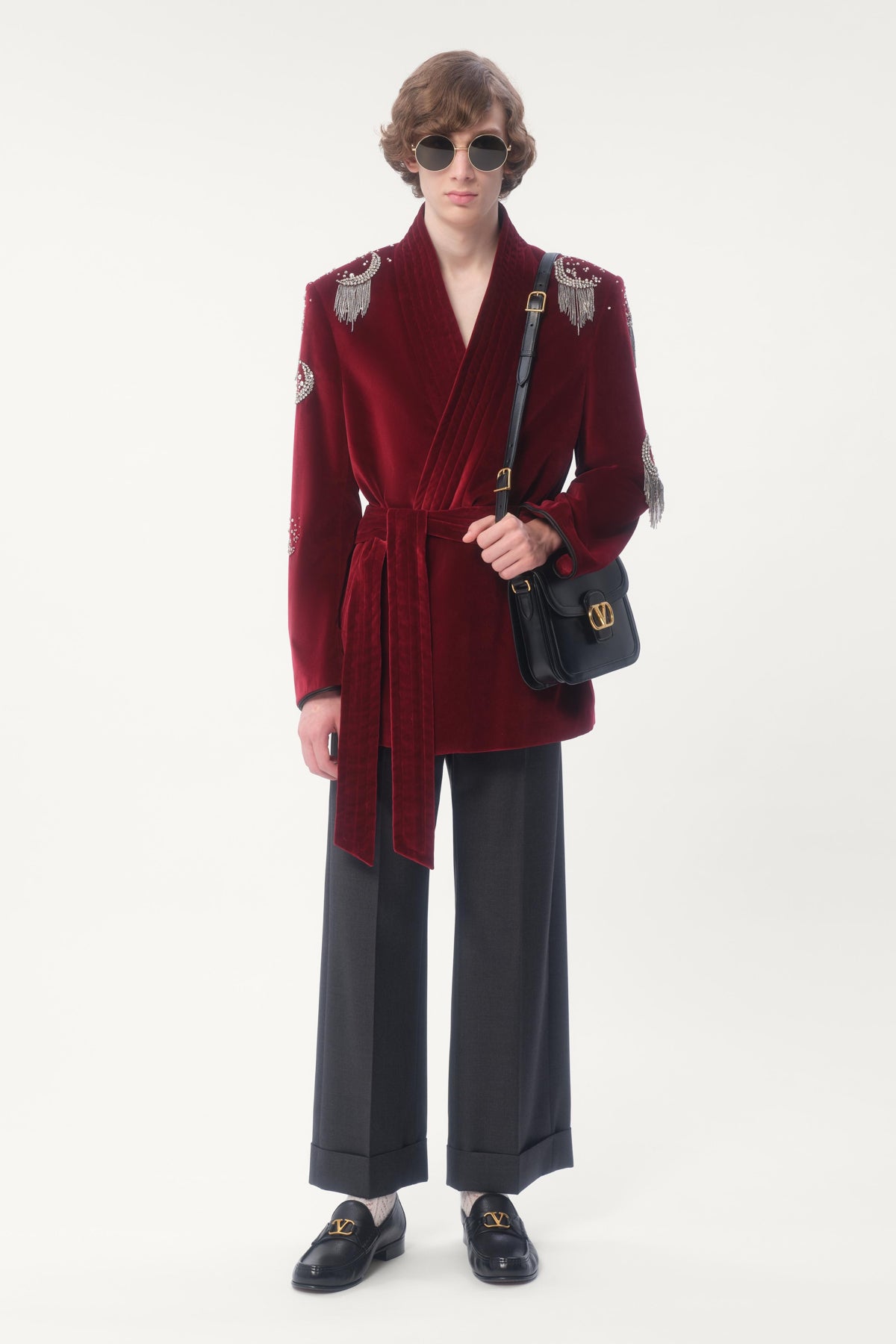 VALENTINO | BELTED COTTON VELVET JACKET - MAXFIELD LA