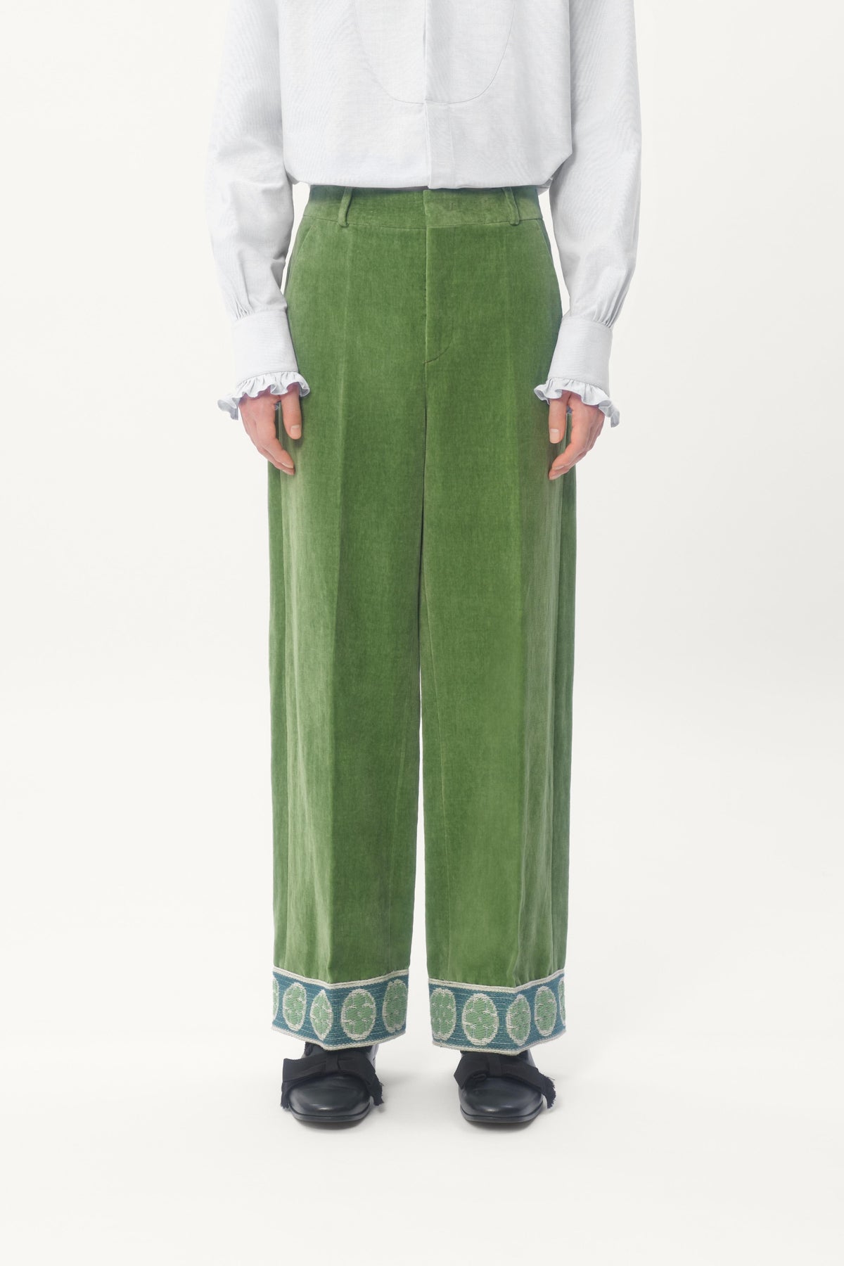 VALENTINO | WASHED VELVET PANTS - MAXFIELD LA