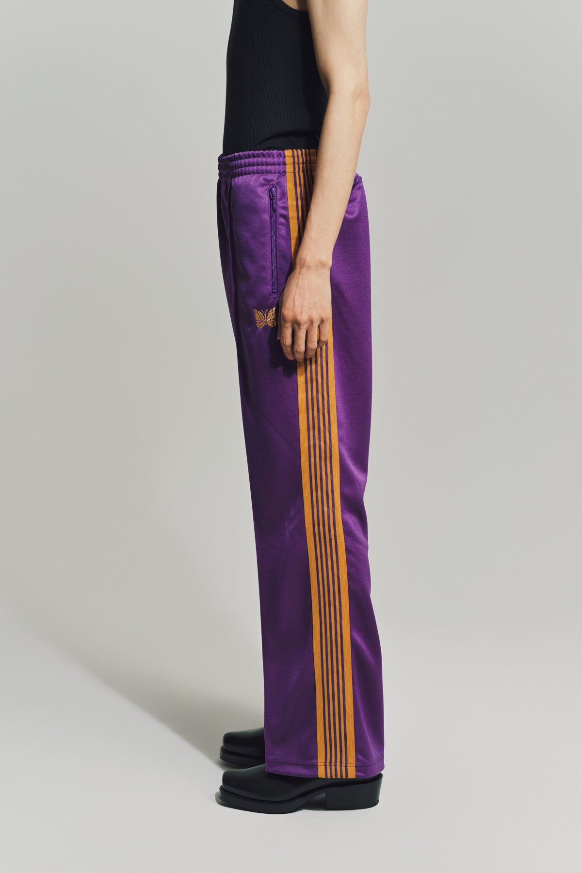 【NEEDLES】Boot-Cut Track Pant-Poly Smooth Needles Boot-Cut Track Pant Poly Smooth Dark Purple