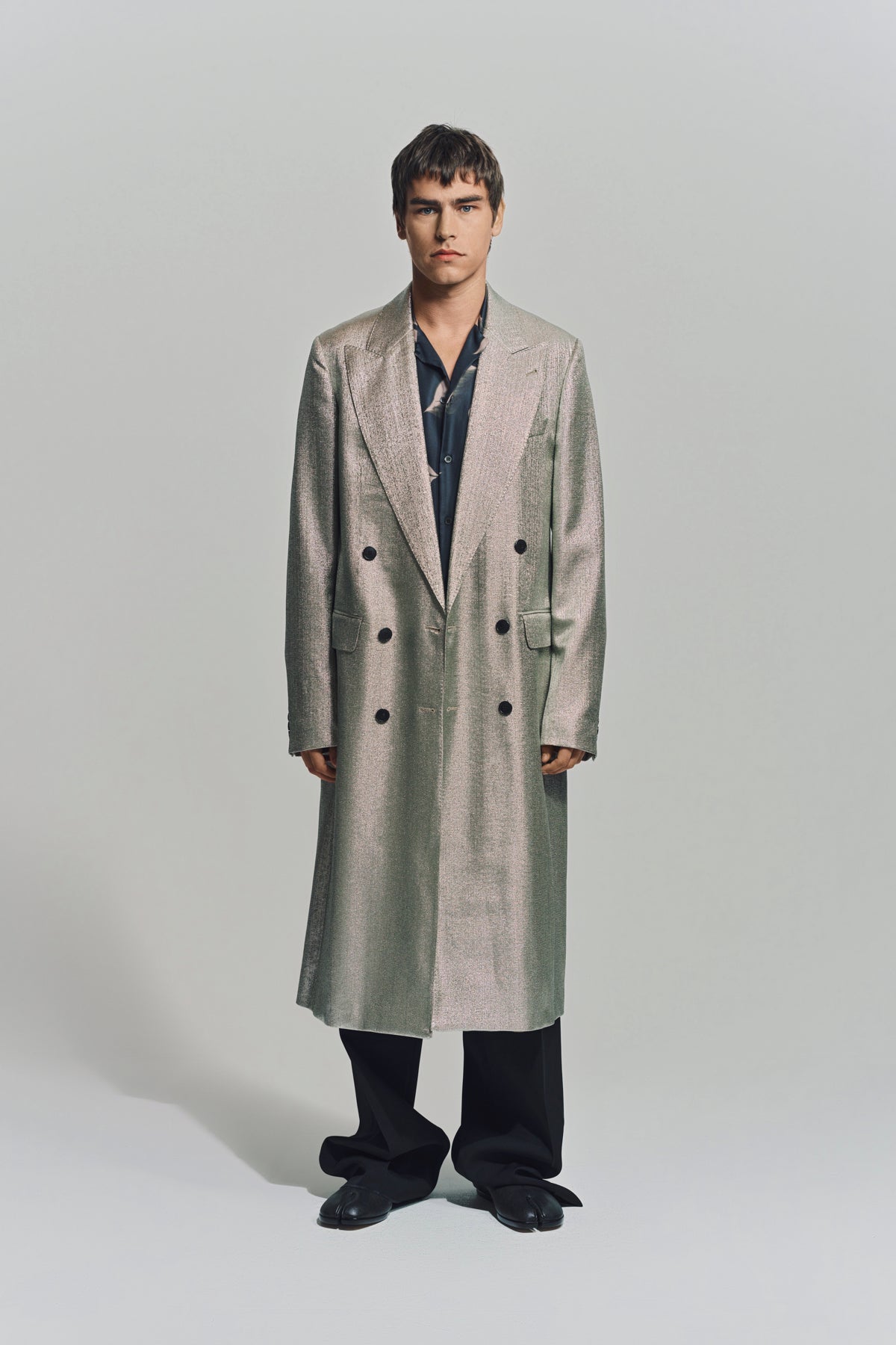 DRIES VAN NOTEN | DOUBLE BREASTED METALLIC COAT