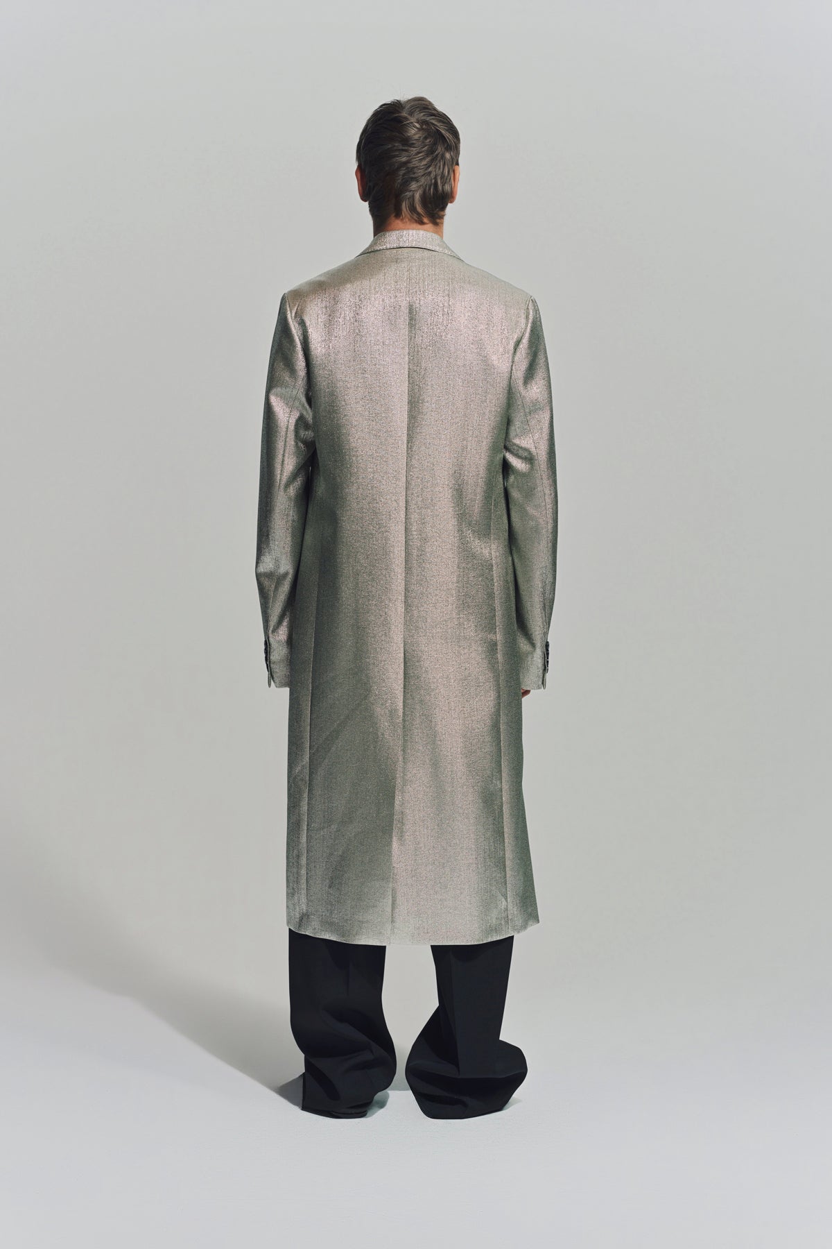 DRIES VAN NOTEN | DOUBLE BREASTED METALLIC COAT