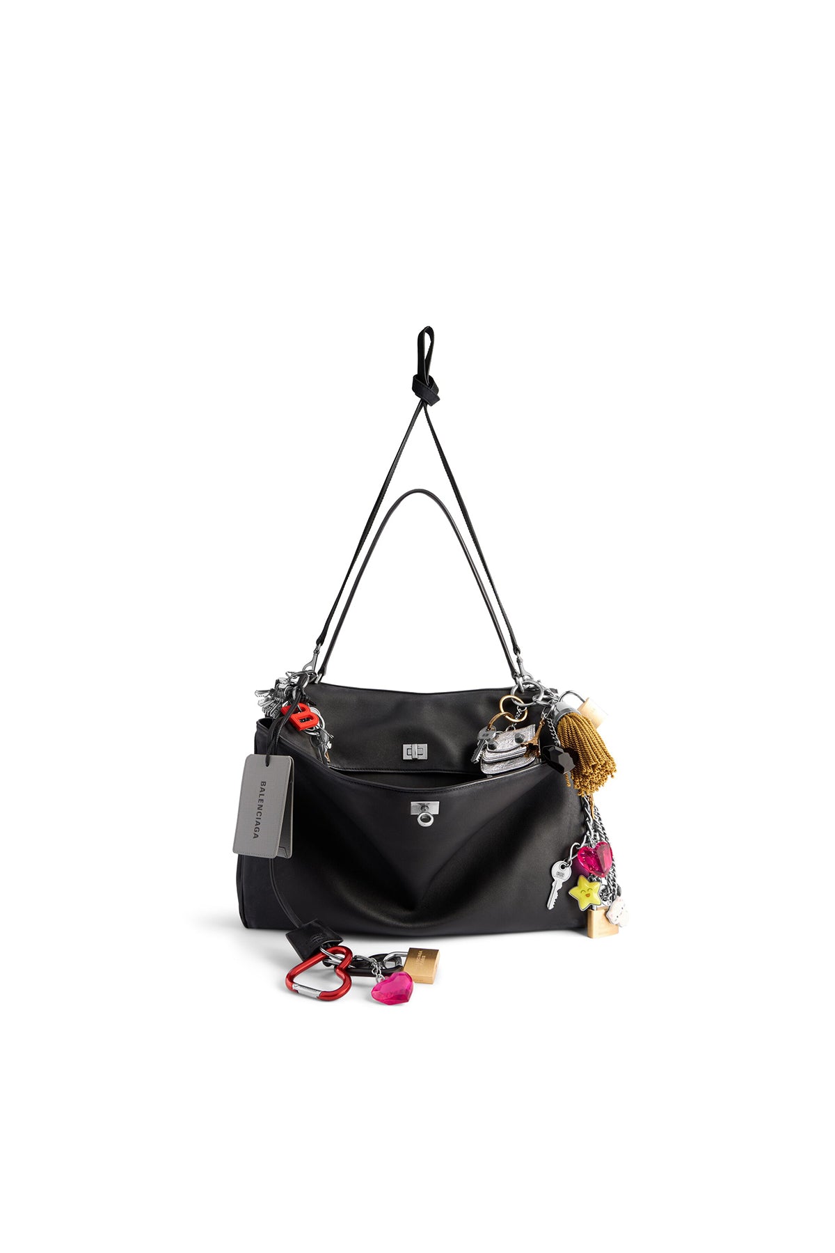 BALENCIAGA | RODEO LARGE HANDBAG USED EFFECT WITH CHARMS