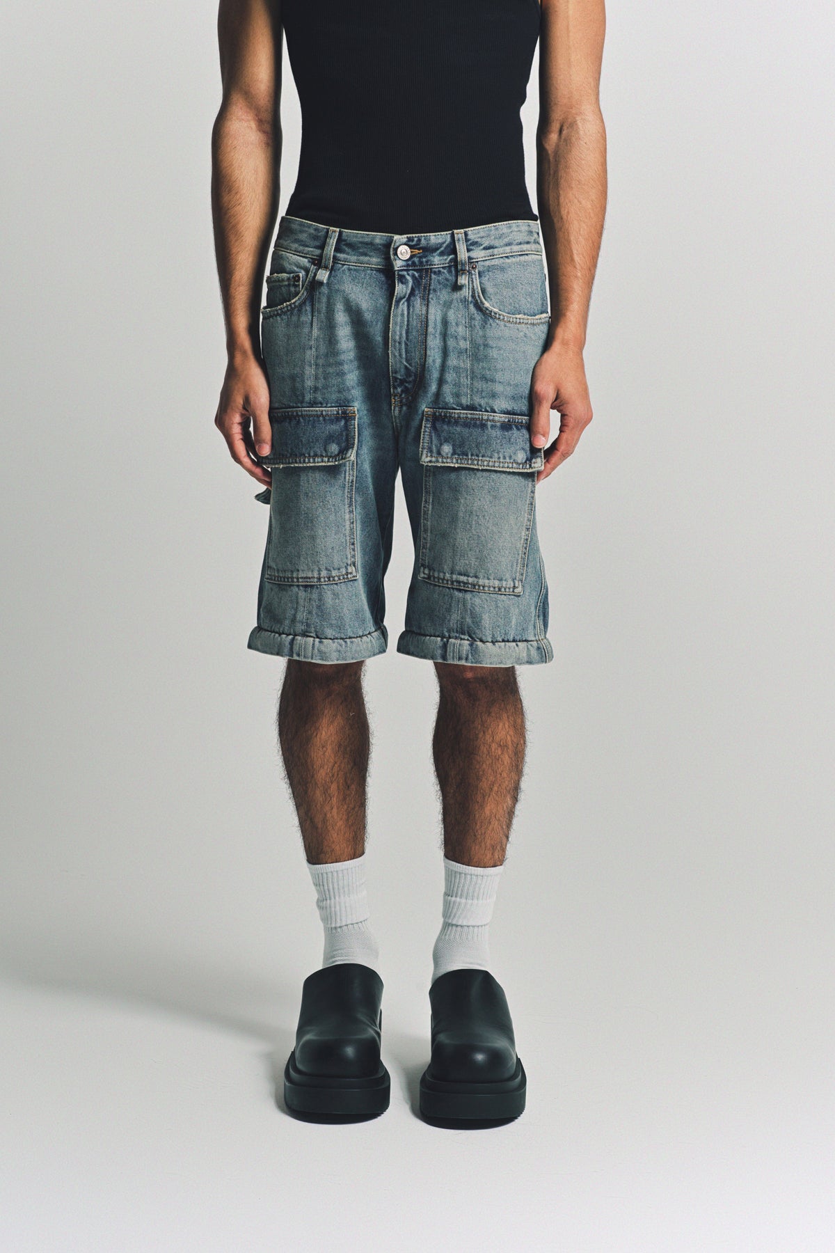 BALENCIAGA | UNISEX FLARED CARGO JEANS - MAXFIELD LA