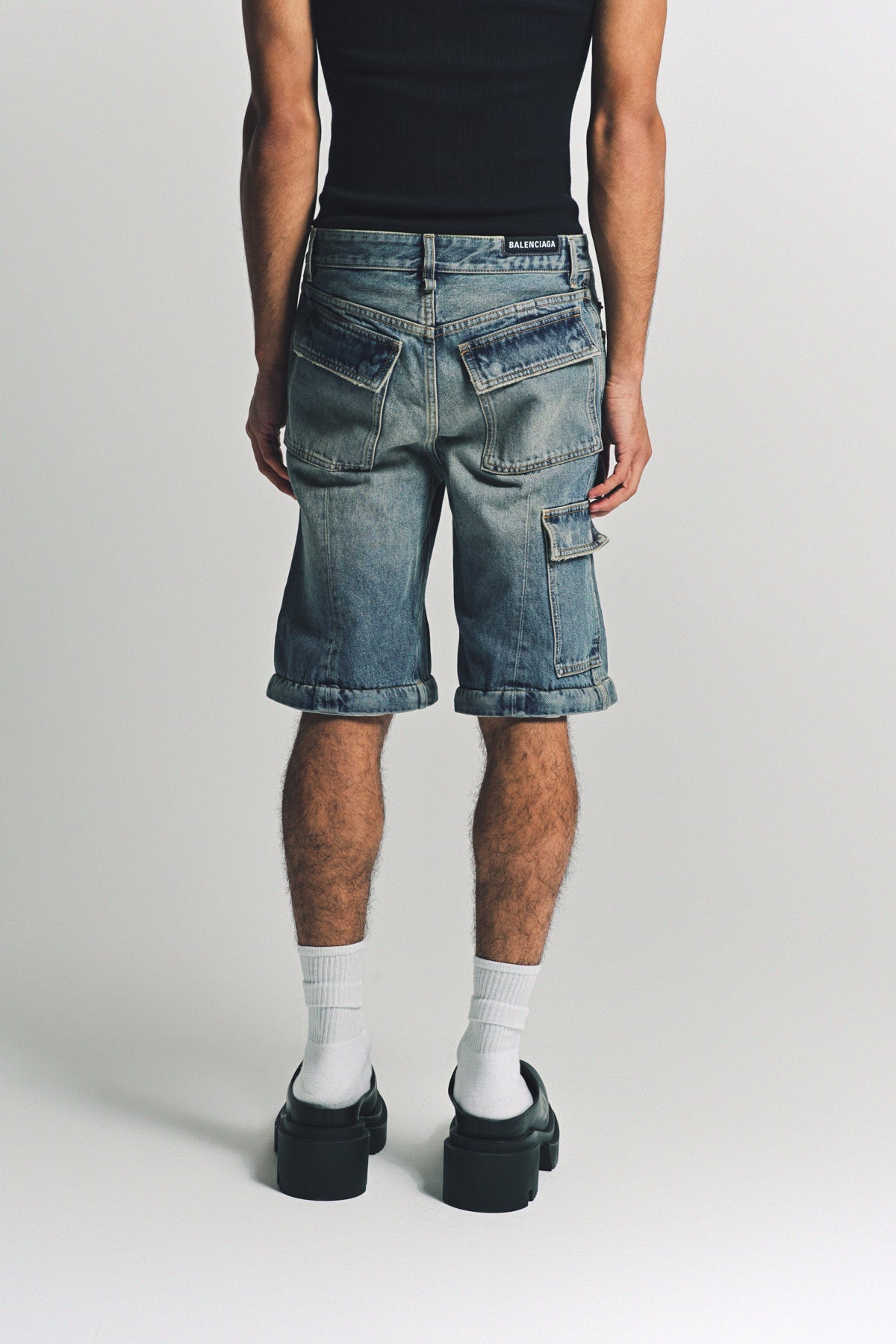 BALENCIAGA | UNISEX FLARED CARGO JEANS - MAXFIELD LA