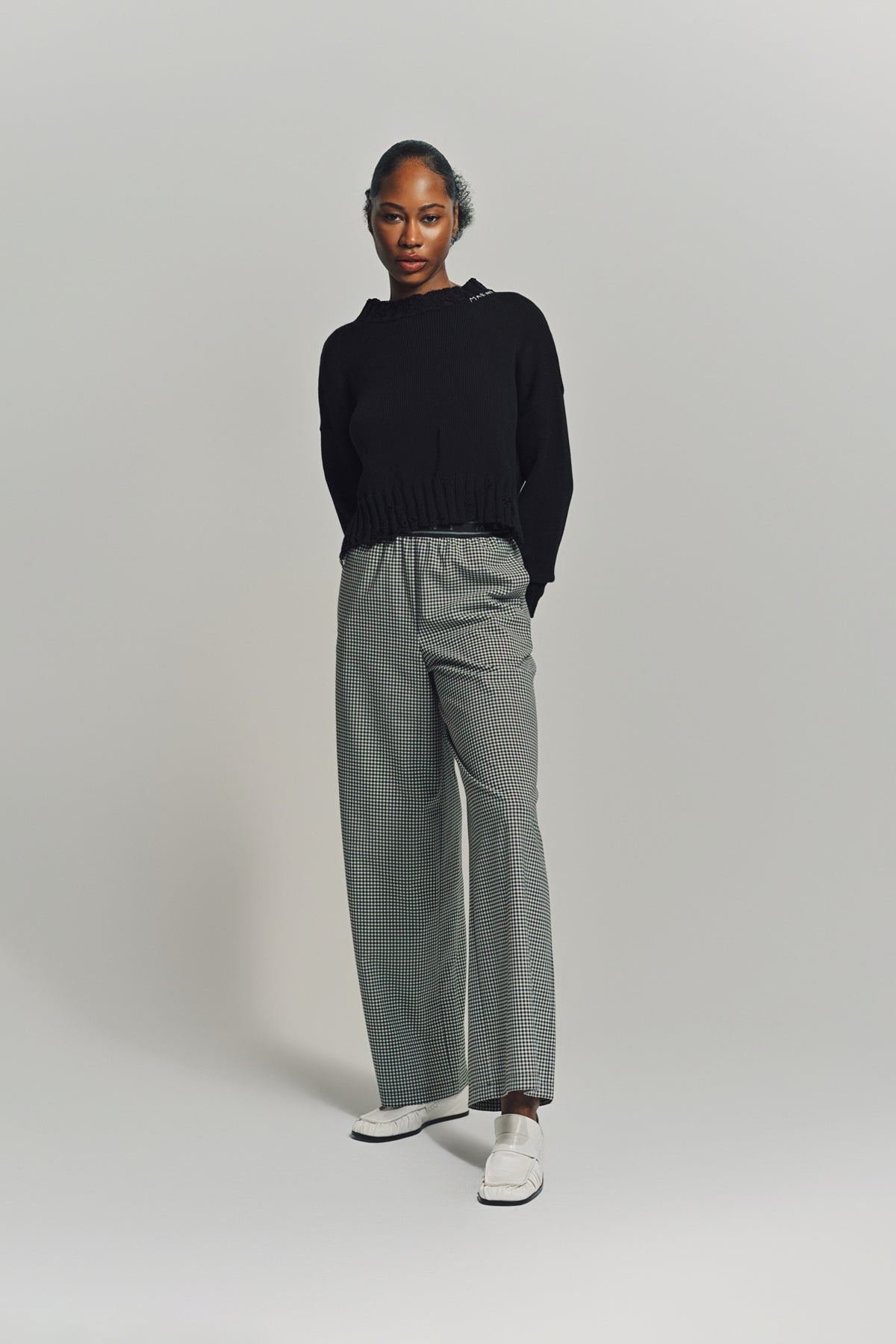 MARNI | CHECK PALAZZO TROUSERS