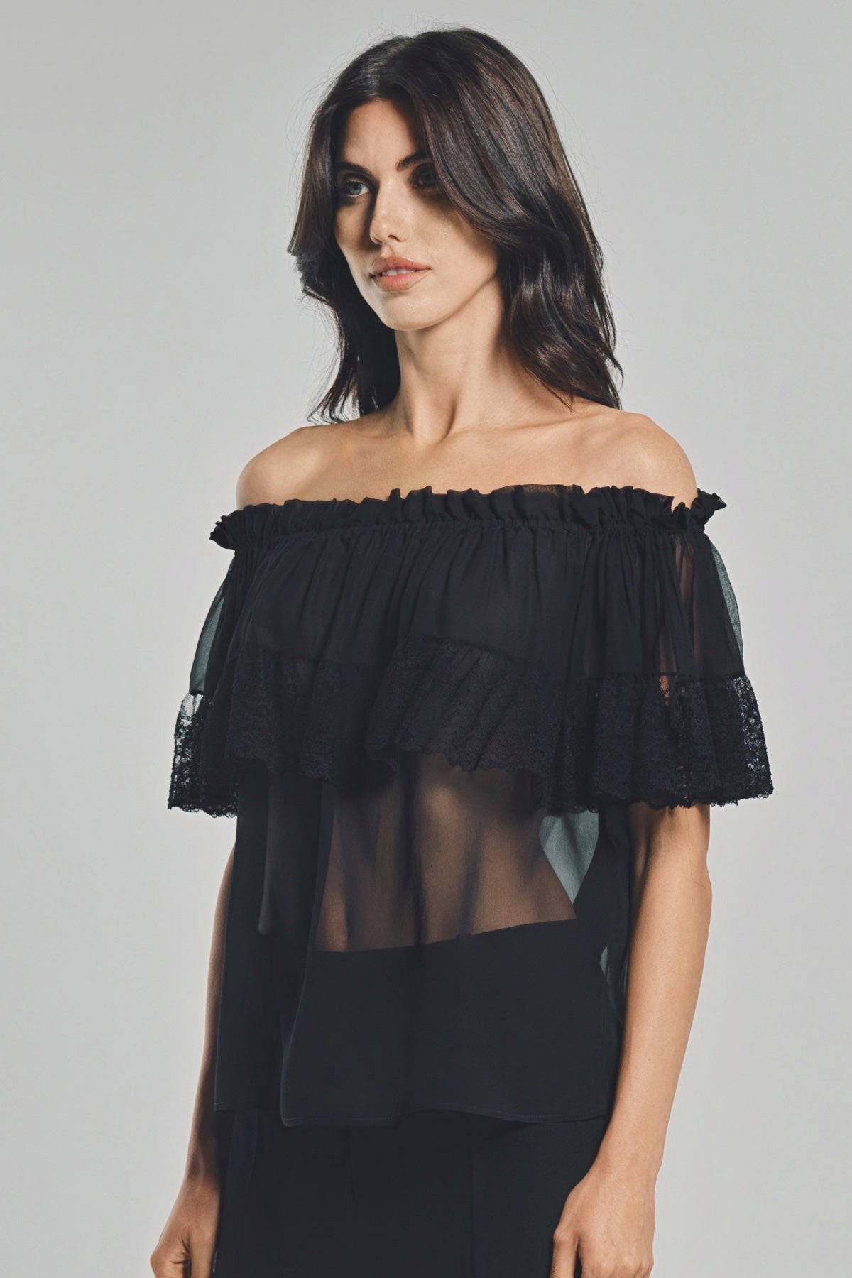 SAINT LAURENT | MOUSSELINE BLOUSE
