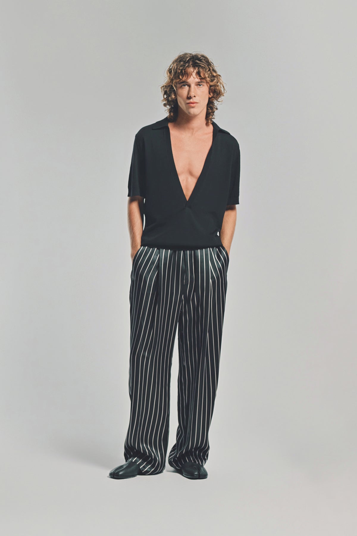 パンツ louis gabriel nouchi 19aw wool trousers LOUIS GABRIEL NOUCHI | WIDE-LEG PLEATED PANTS
