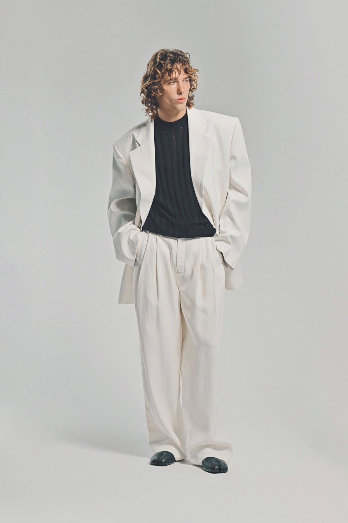 LOUIS GABRIEL NOUCHI | WIDE-LEG PLEATED PANTS