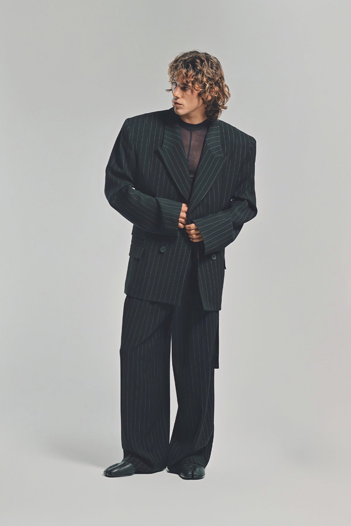 LOUIS GABRIEL NOUCHI | 4-BUTTON DOUBLE BREASTED BLAZER