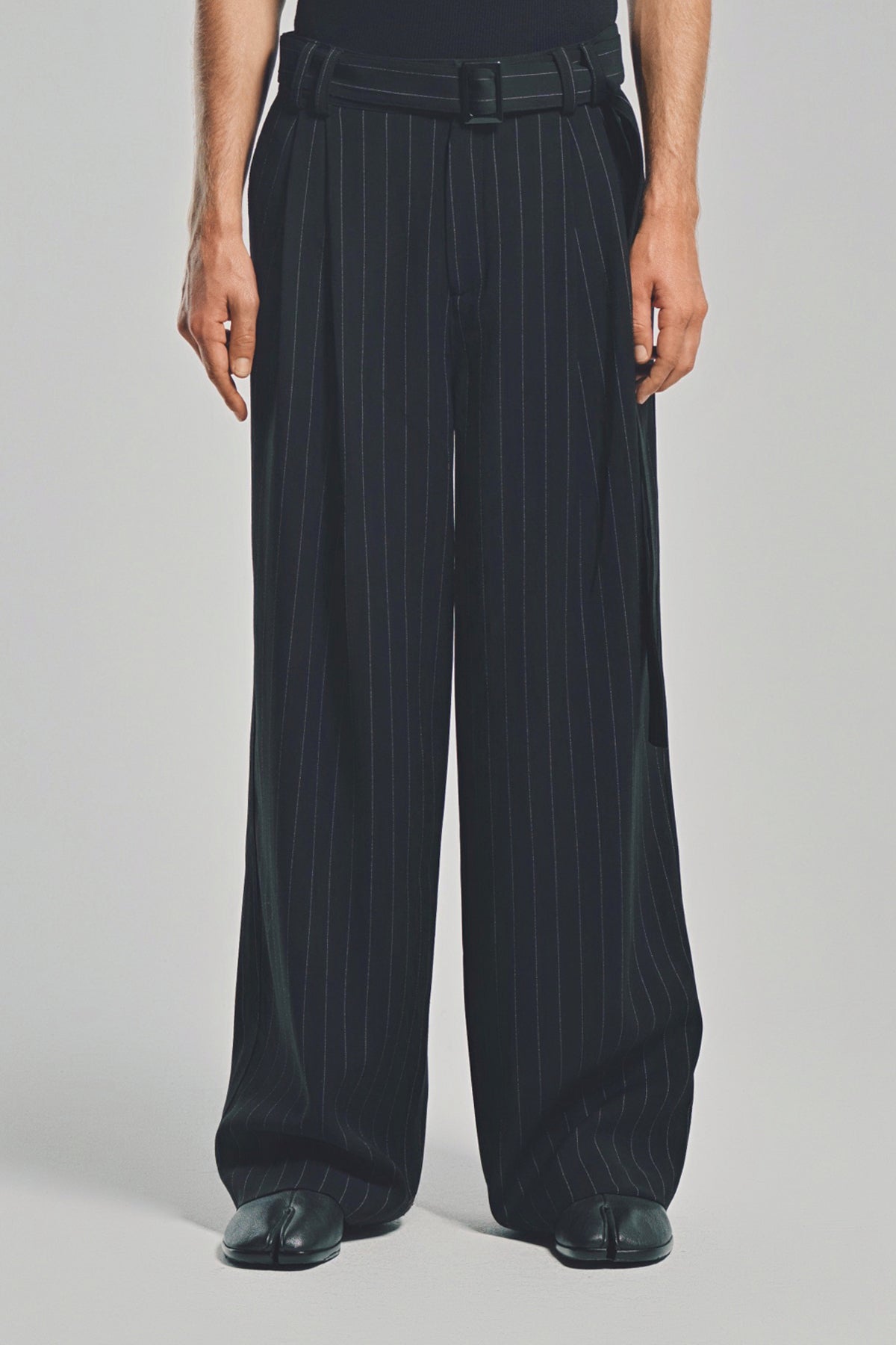 LOUIS GABRIEL NOUCHI | WIDE PINSTRIPE PANTS