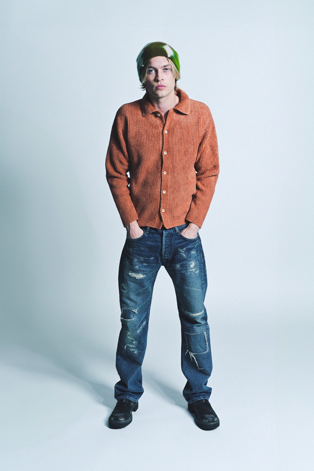 THE ELDER STATESMAN | CHENILLE LONG SLEEVE SHIRT - MAXFIELD LA