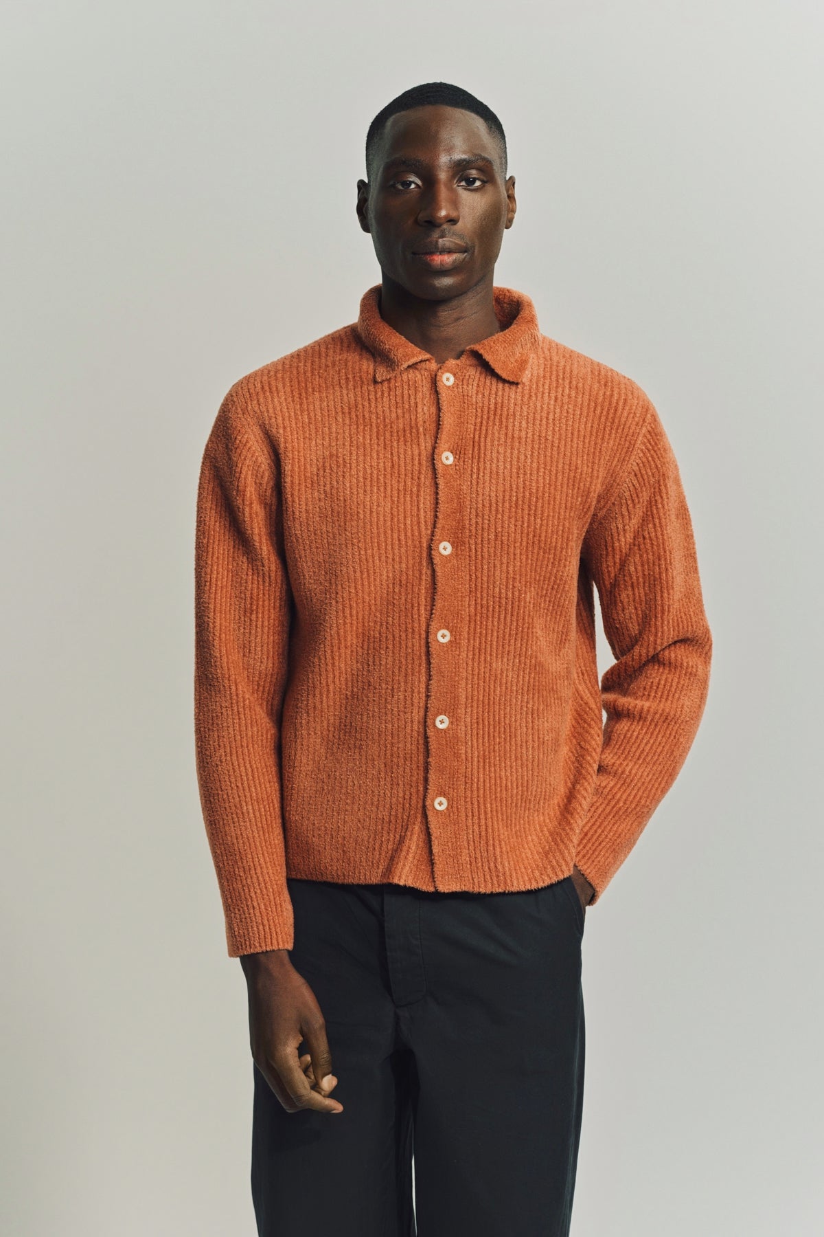 THE ELDER STATESMAN | CHENILLE LONG SLEEVE SHIRT