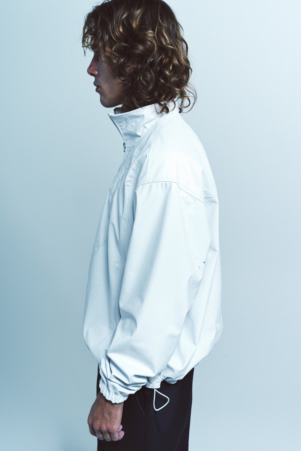 WARREN LOTAS | MOTORCYCLE ACCIDENT LEATHER QUARTER ZIP ZIP - MAXFIELD LA