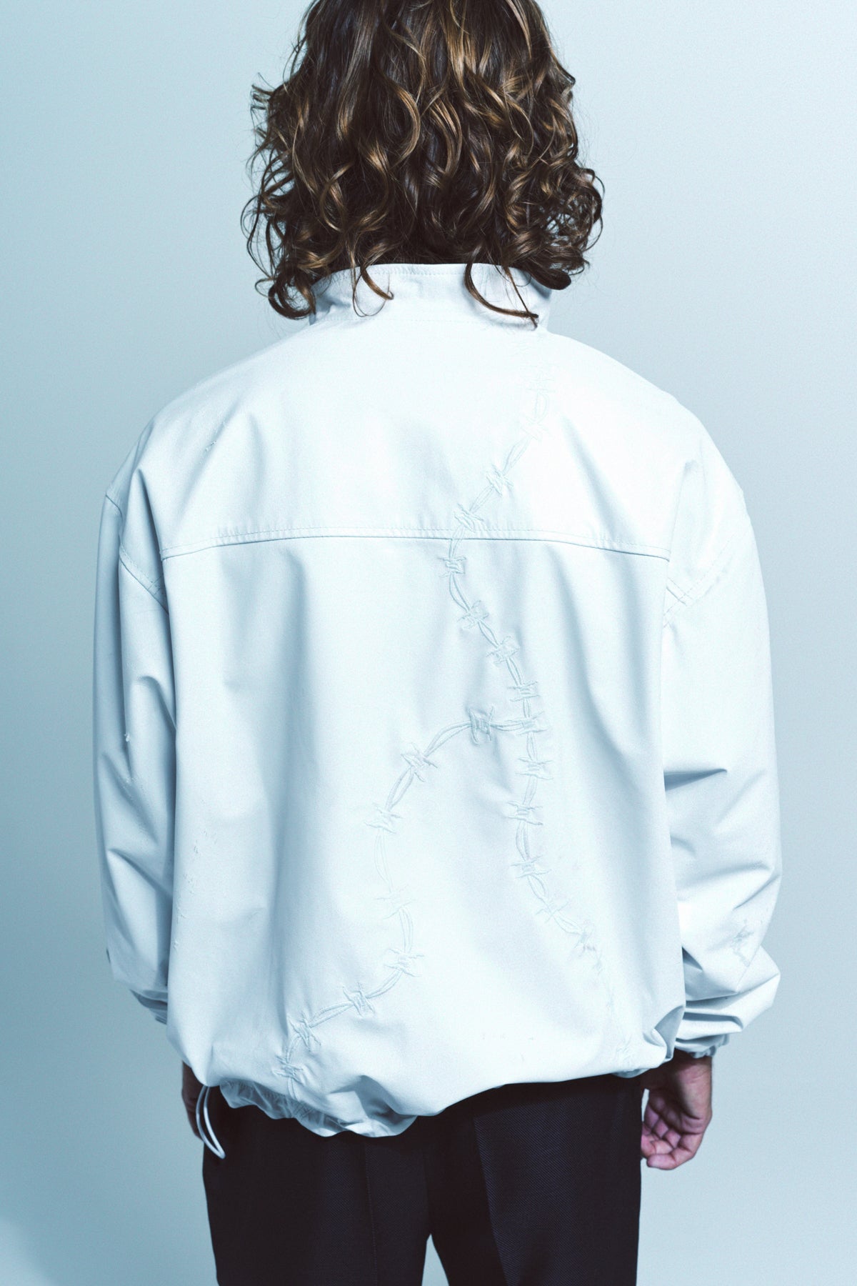 WARREN LOTAS | MOTORCYCLE ACCIDENT LEATHER QUARTER ZIP ZIP - MAXFIELD LA
