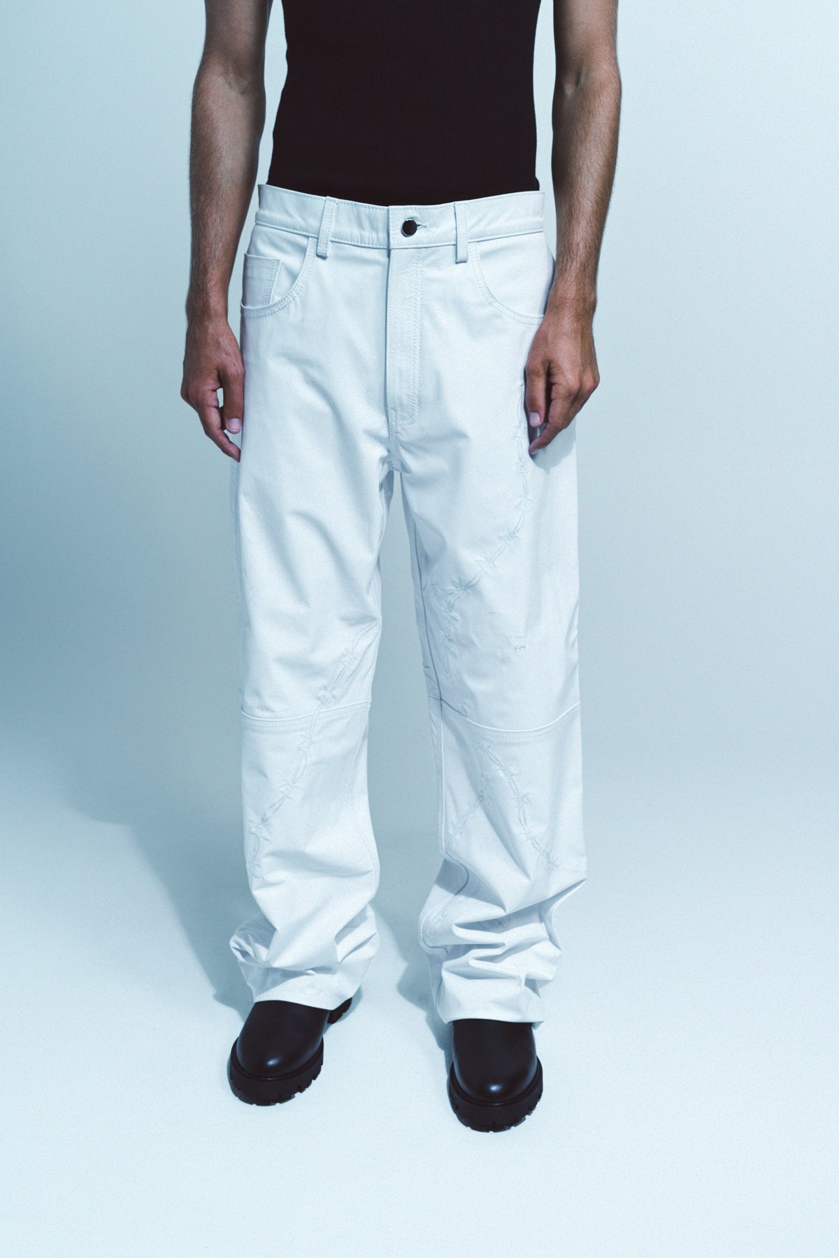 WARREN LOTAS | MOTORCYCLE ACCIDENT LEATHER PANTS - MAXFIELD LA
