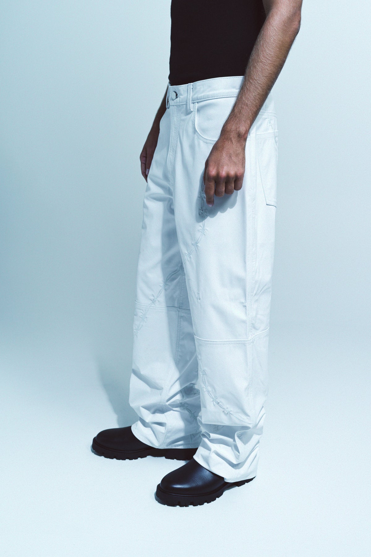 WARREN LOTAS | MOTORCYCLE ACCIDENT LEATHER PANTS - MAXFIELD LA