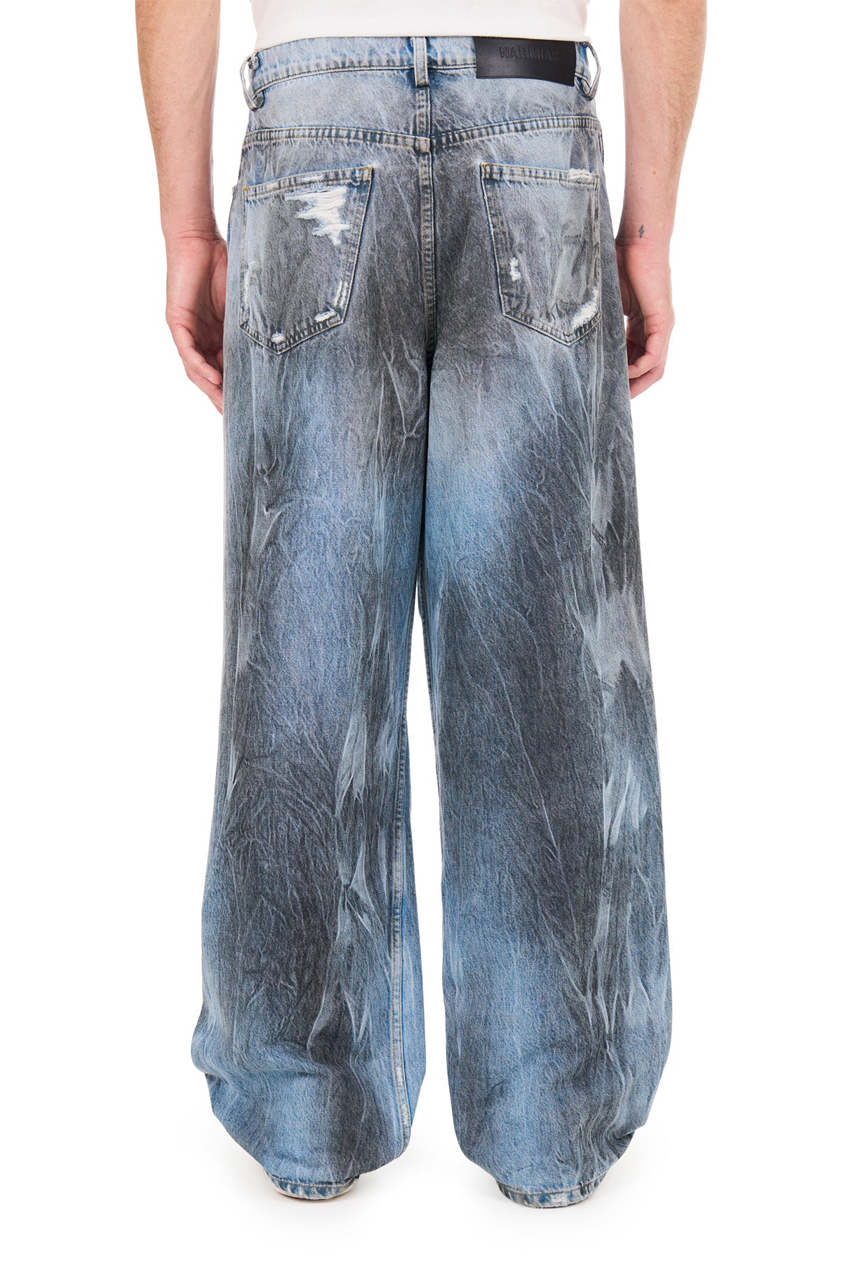 NAHMIAS | THRASHED BAGGY JEANS - MAXFIELD LA