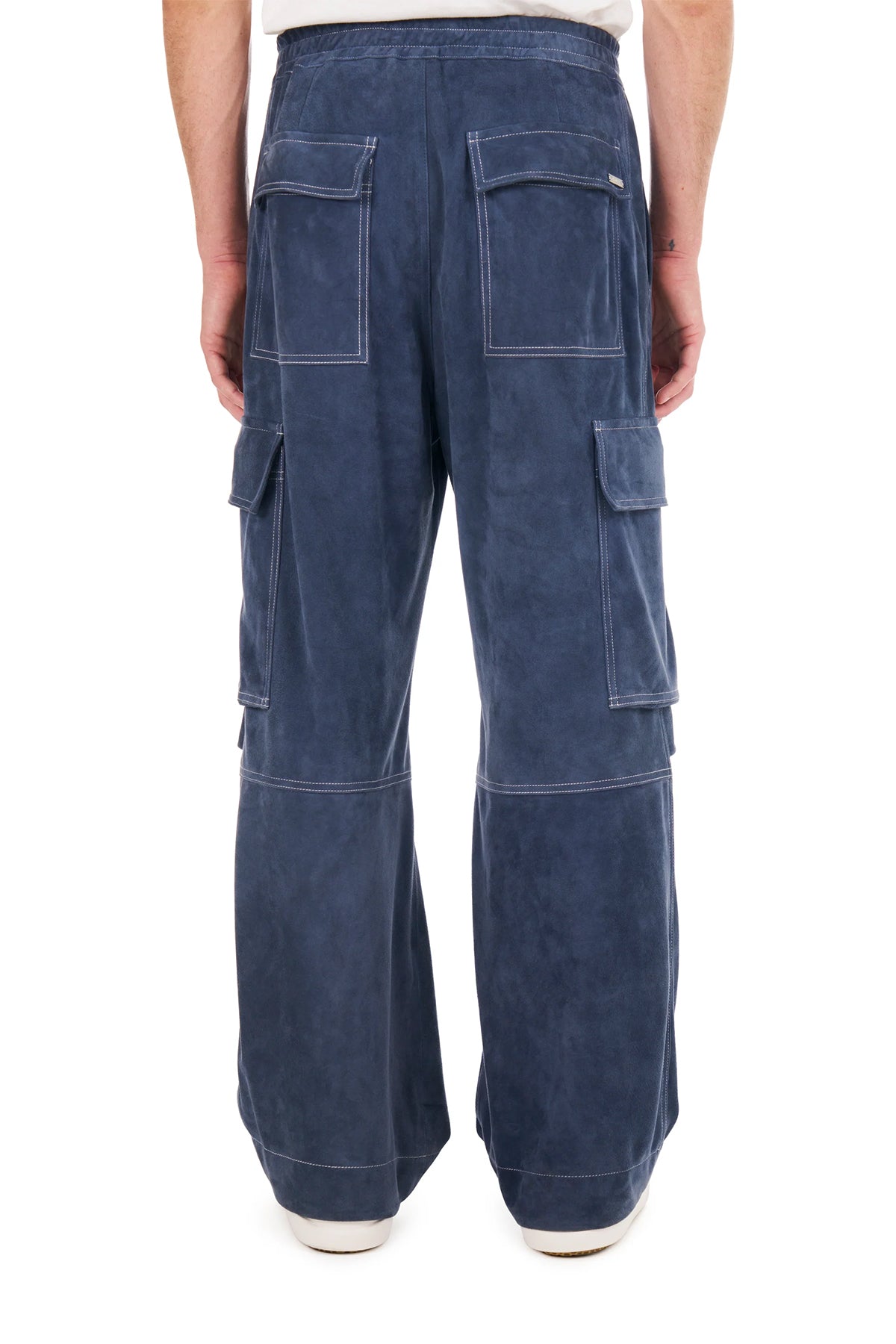 NAHMIAS | SUEDE PLEATED CARGO PANTS