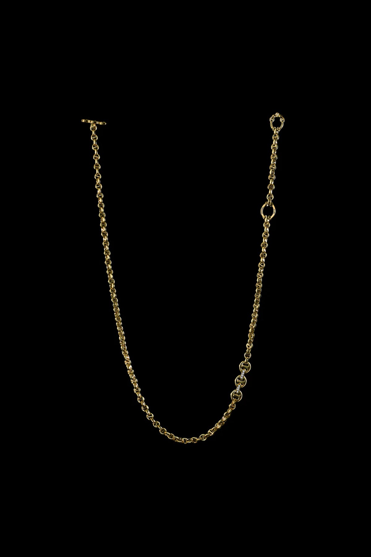 HOORSENBUHS | 18K GOLD OPEN-LINK DIAMOND NECKLACE - MAXFIELD LA