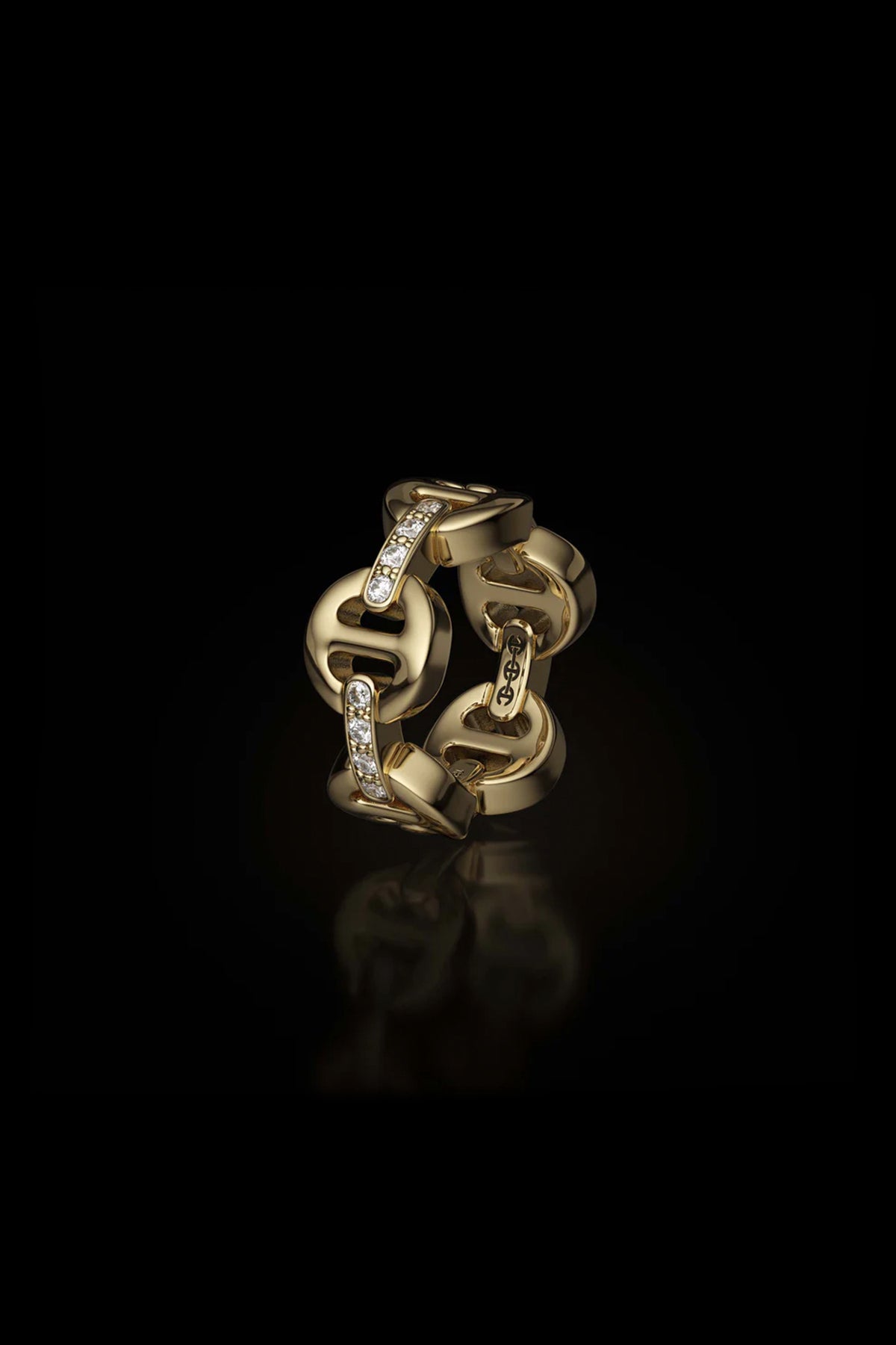 HOORSENBUHS | CLASSIC TRI-LINK WITH DIAMOND BRIDGES RING - MAXFIELD LA