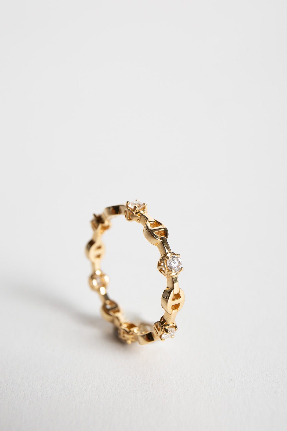 HOORSENBUHS | MICRO DAME TRI-LINK II WITH DIAMOND BRIDGES RING