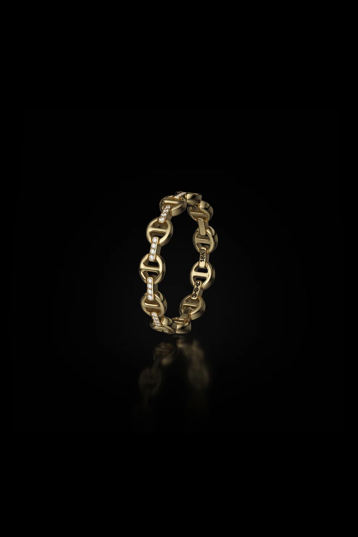 HOORSENBUHS | MICRO DAME TRI-LINK II WITH DIAMOND BRIDGES RING - MAXFIELD LA