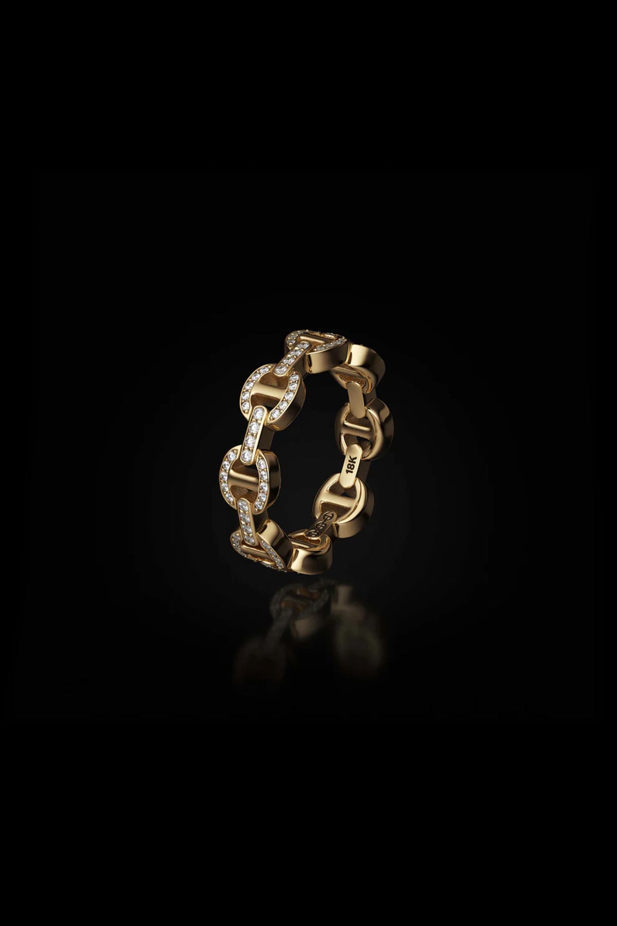 HOORSENBUHS | QUAD LINK WITH DIAMOND BRIDGES RING