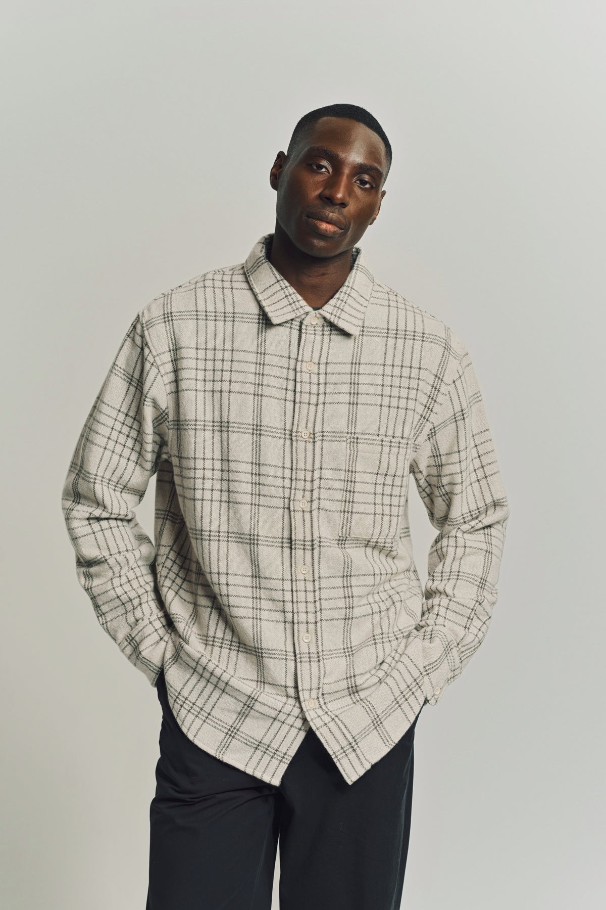 THE ELDER STATESMAN | SABLE PLAID OVERSHIRT