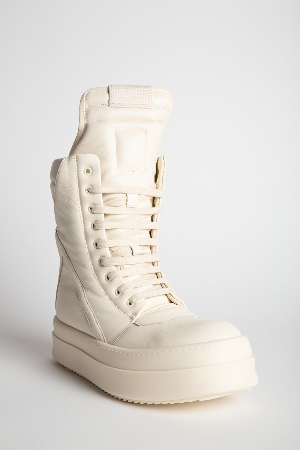 靴 Rickowens White Megalaced Geobasket RICK OWENS | MEGA GEOBASKET SNEAKERS