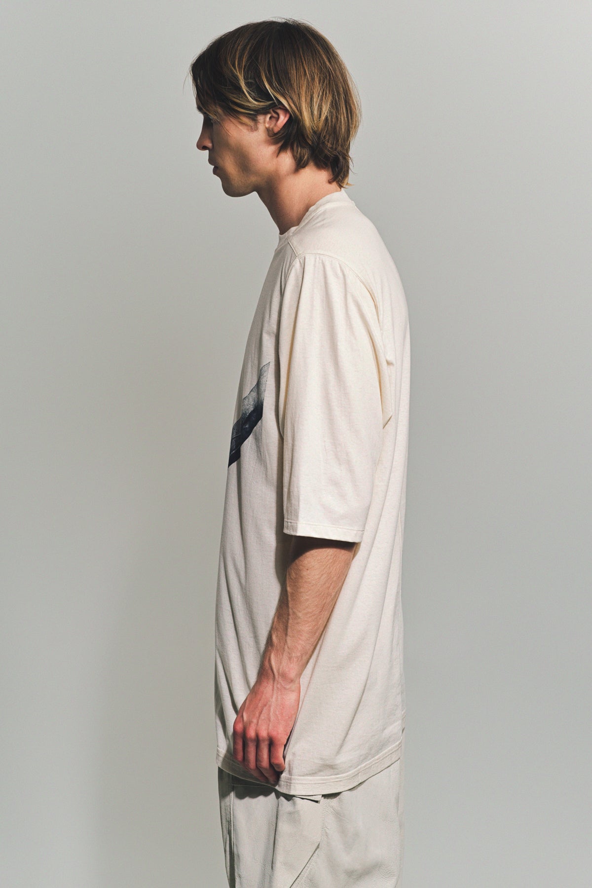 トップス Rick Owens Cyclops Short Sleeve T-Shirt Rick Owens Cyclops Drain T-Shirt - Neutrals T-Shirts