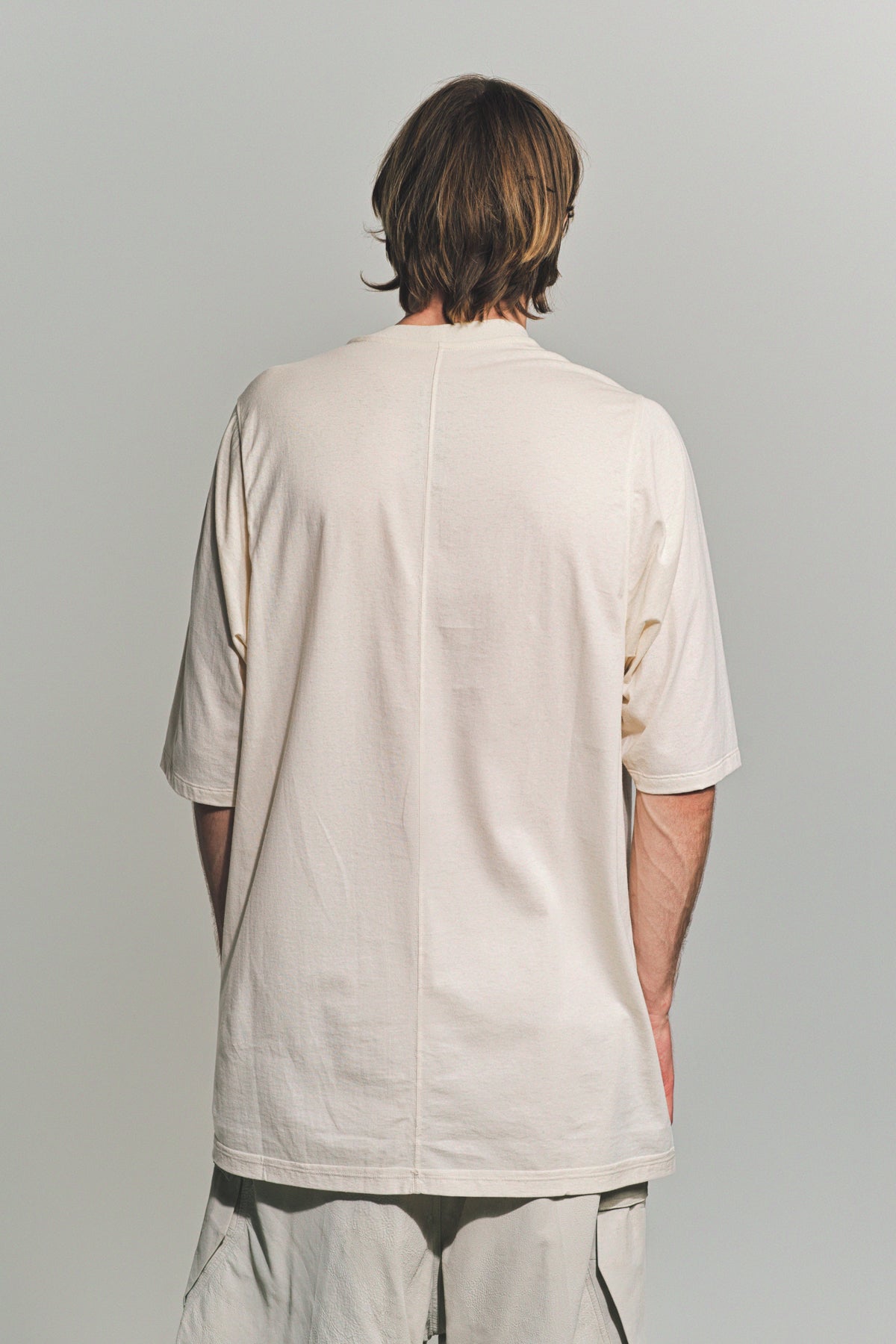 トップス Rick Owens Cyclops Short Sleeve T-Shirt Rick Owens Cyclops Drain T-Shirt - Neutrals T-Shirts