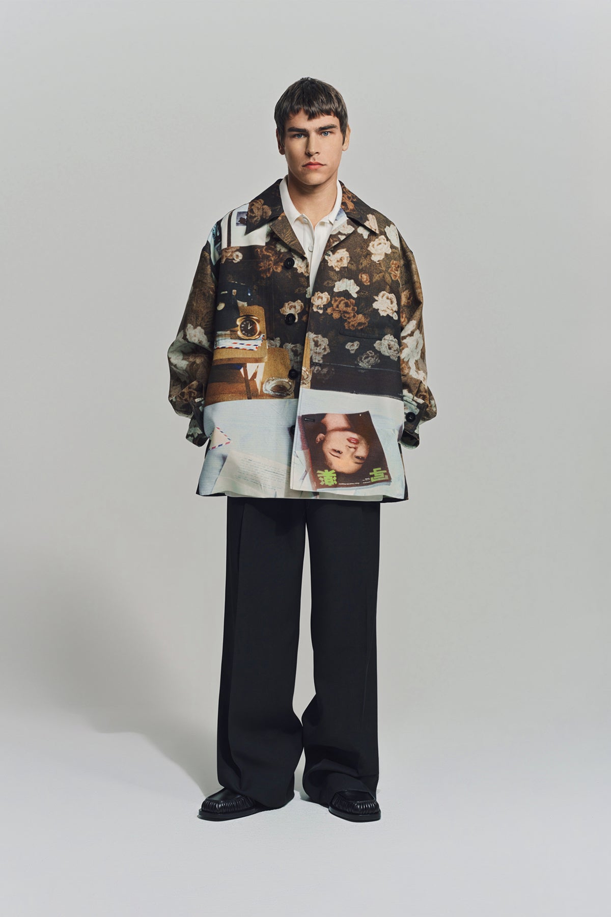 JIL SANDER | WOOL BLEND PRINTED JACKET