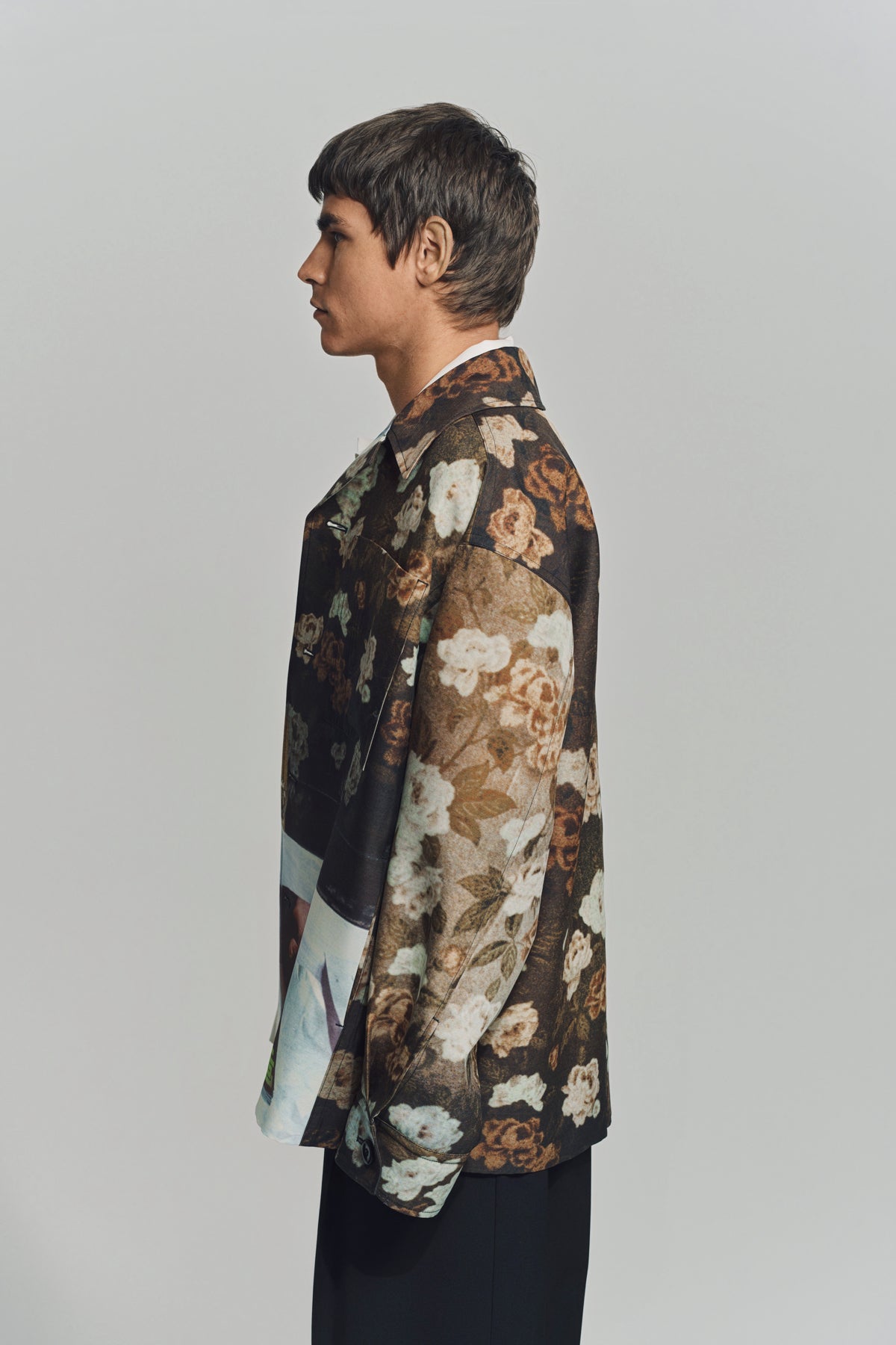 JIL SANDER | WOOL BLEND PRINTED JACKET