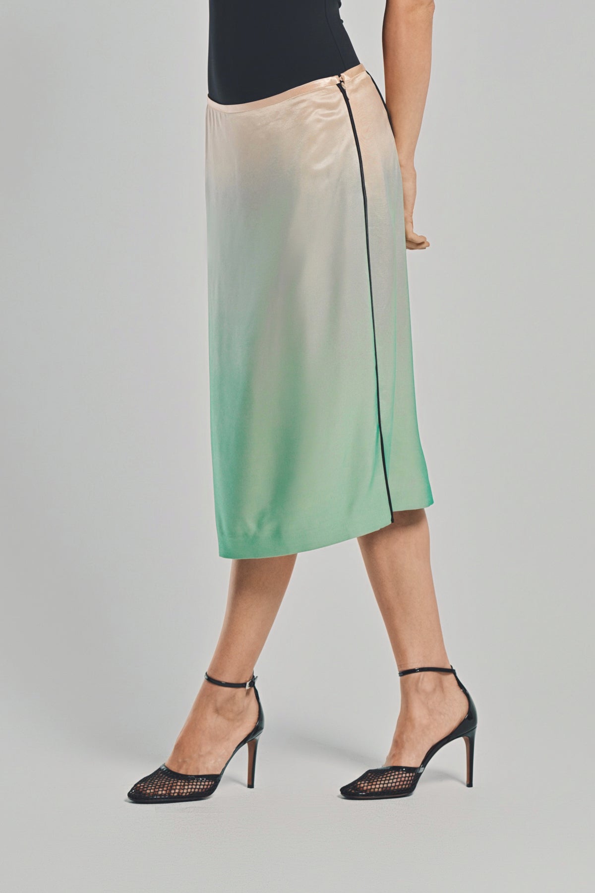 JIL SANDER | FLUID SATIN PRINTED SKIRT