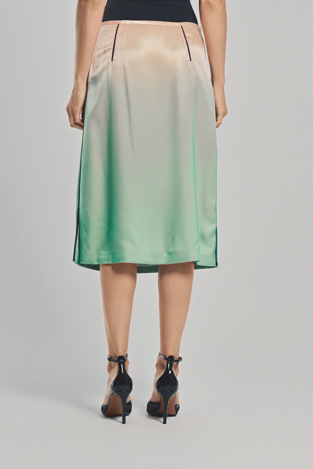 JIL SANDER | FLUID SATIN PRINTED SKIRT