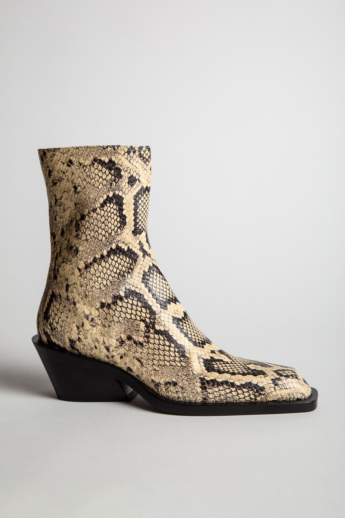 JIL SANDER | PYTHON PRINT ANKLE BOOTS