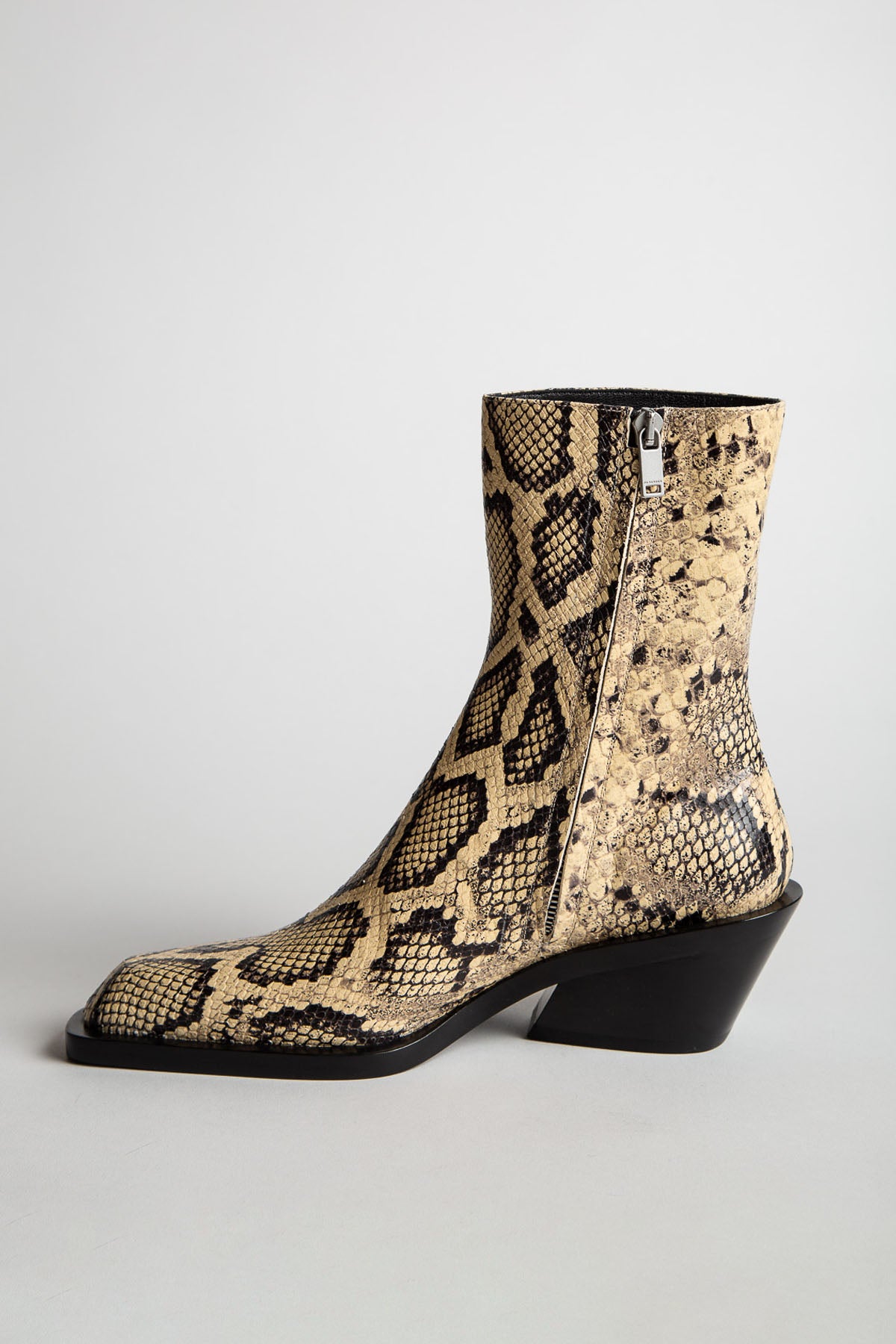 JIL SANDER | PYTHON PRINT ANKLE BOOTS