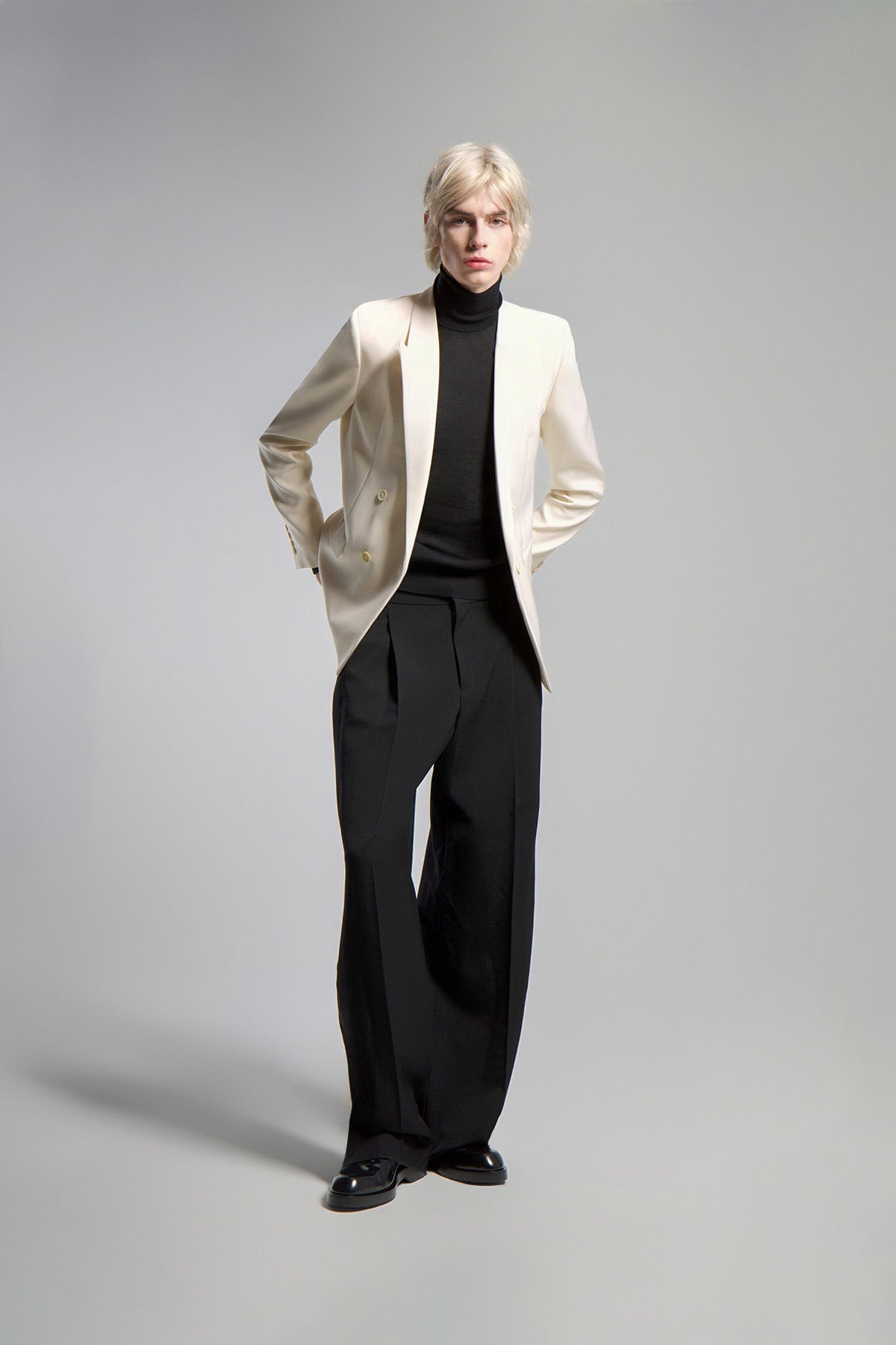 SAINT LAURENT | BARATHEA DOUBLE BREASTED BLAZER