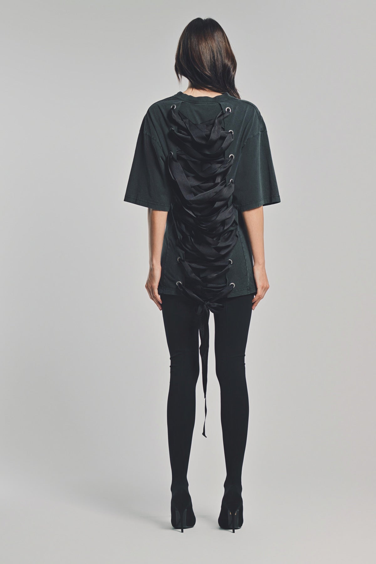 BALENCIAGA | LACE-UP T-SHIRT