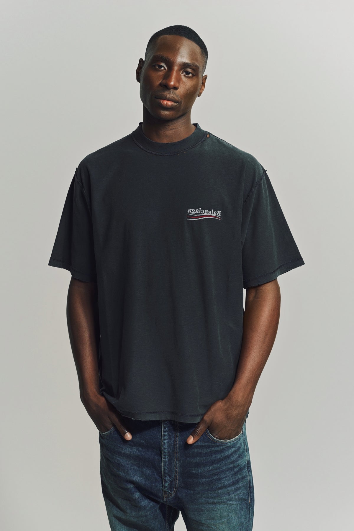 BALENCIAGA | POLITICAL CAMPAIGN INSIDE-OUT T-SHIRT