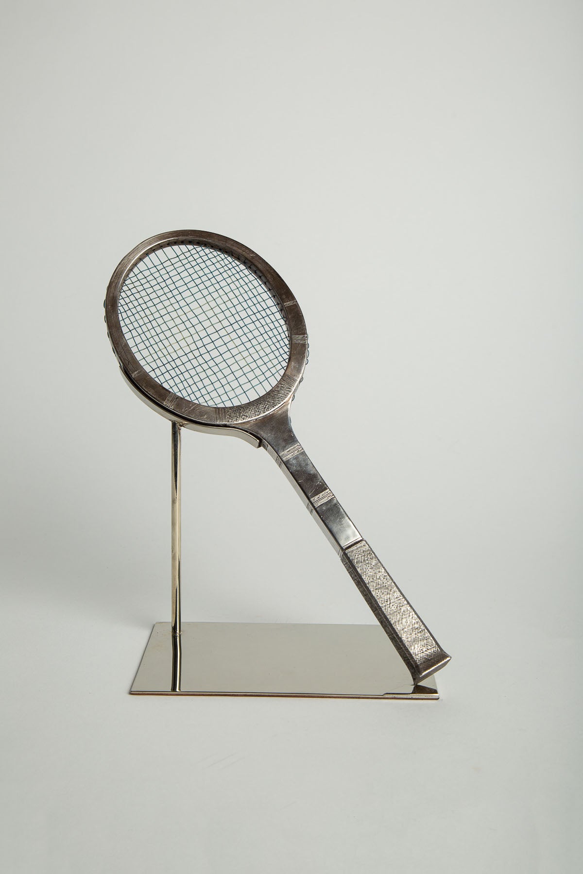 MAXFIELD PRIVATE COLLECTION | 1970'S STERLING SILVER TENNIS RACKET - MAXFIELD LA