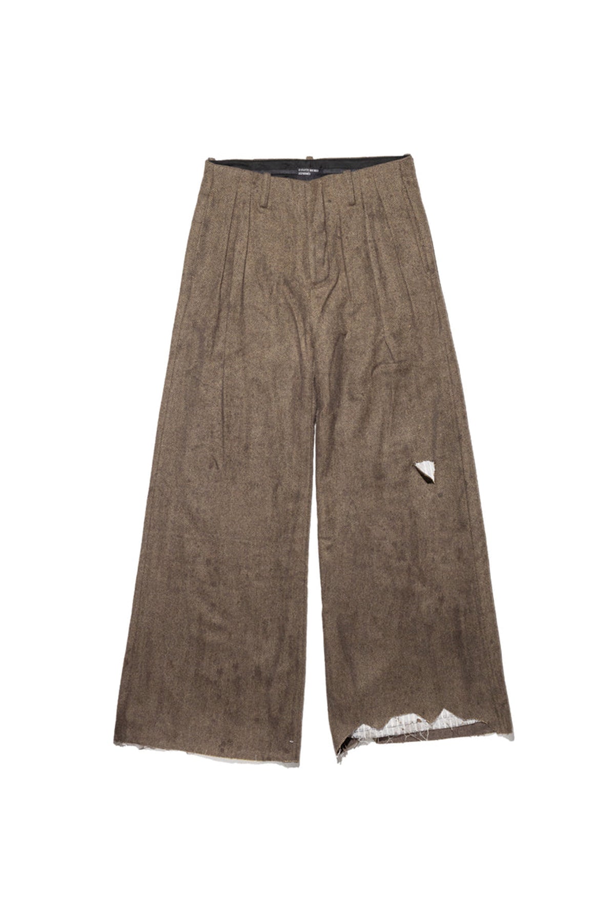 ENFANTS RICHES DÉPRIMÉS | OIL STAINED WIDE LEG FLARE TROUSERS - MAXFIELD LA