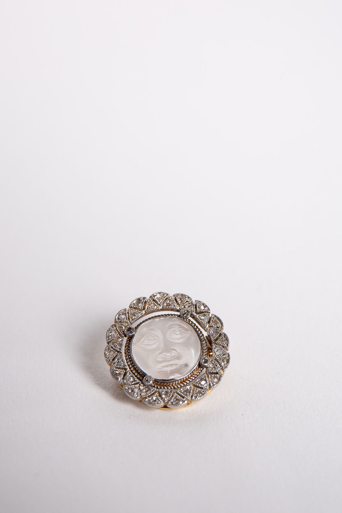 MAXFIELD PRIVATE COLLECTION | VINTAGE EDWARDIAN MOONFACE BROOCH - MAXFIELD LA