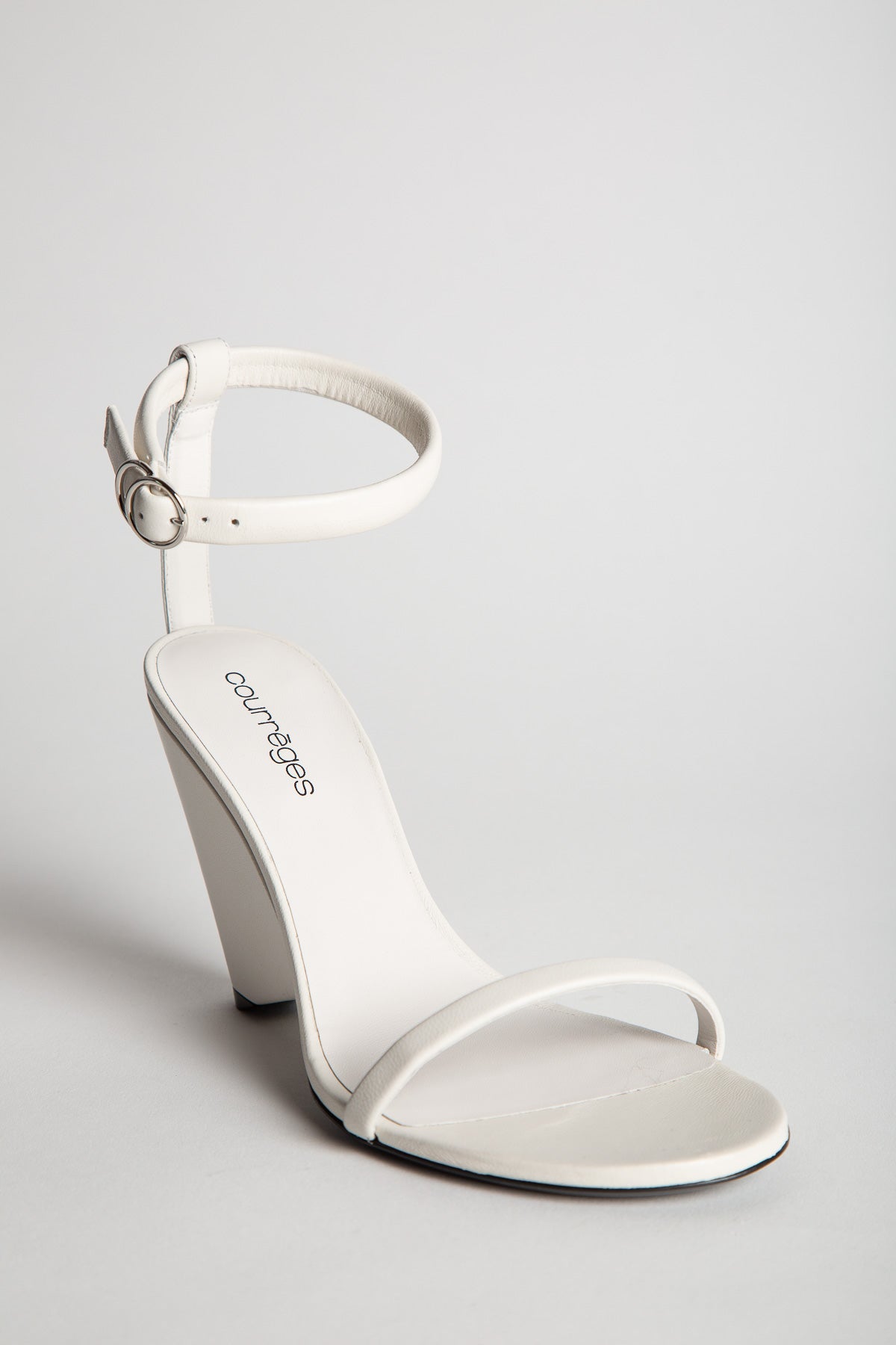 COURRÈGES | OBLIQUE LEATHER SANDALS - MAXFIELD LA