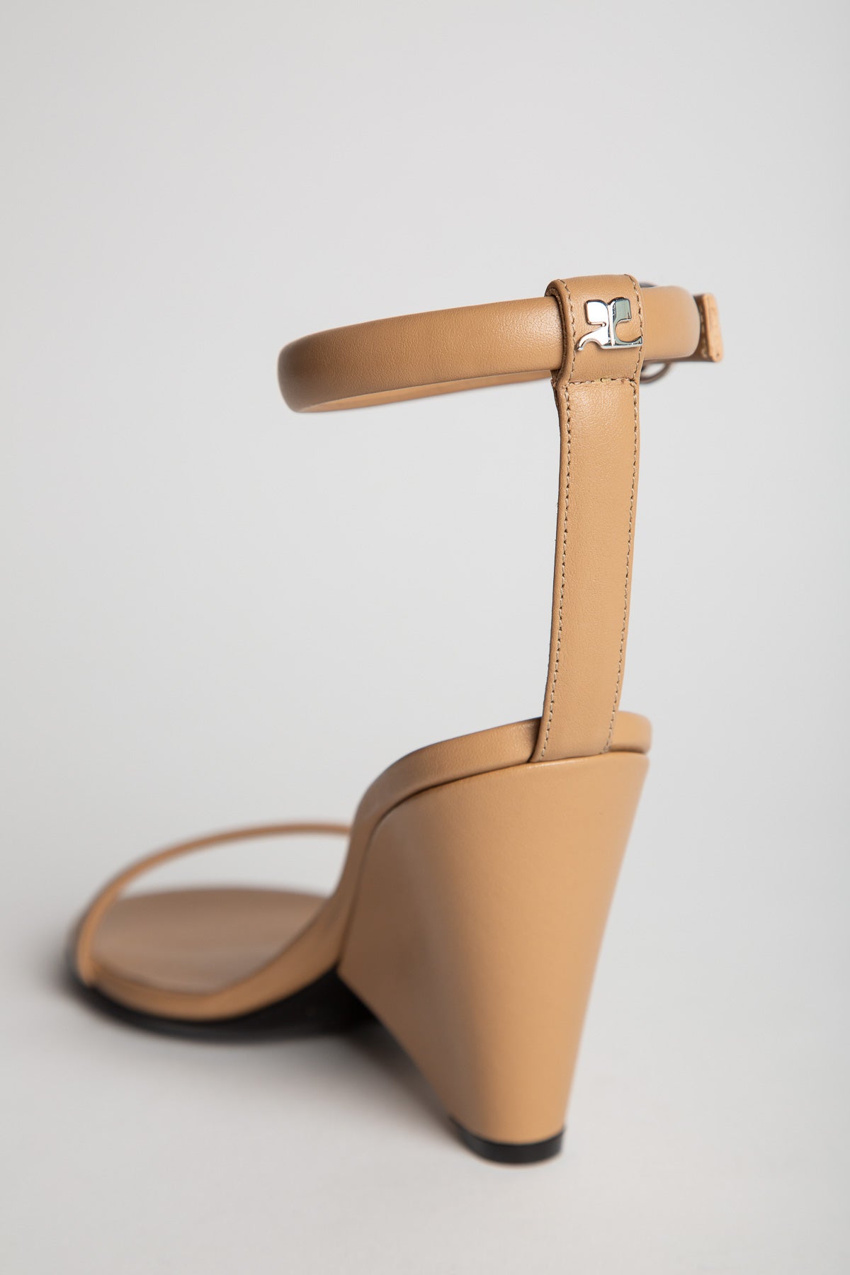 COURRÈGES | OBLIQUE LEATHER SANDALS - MAXFIELD LA