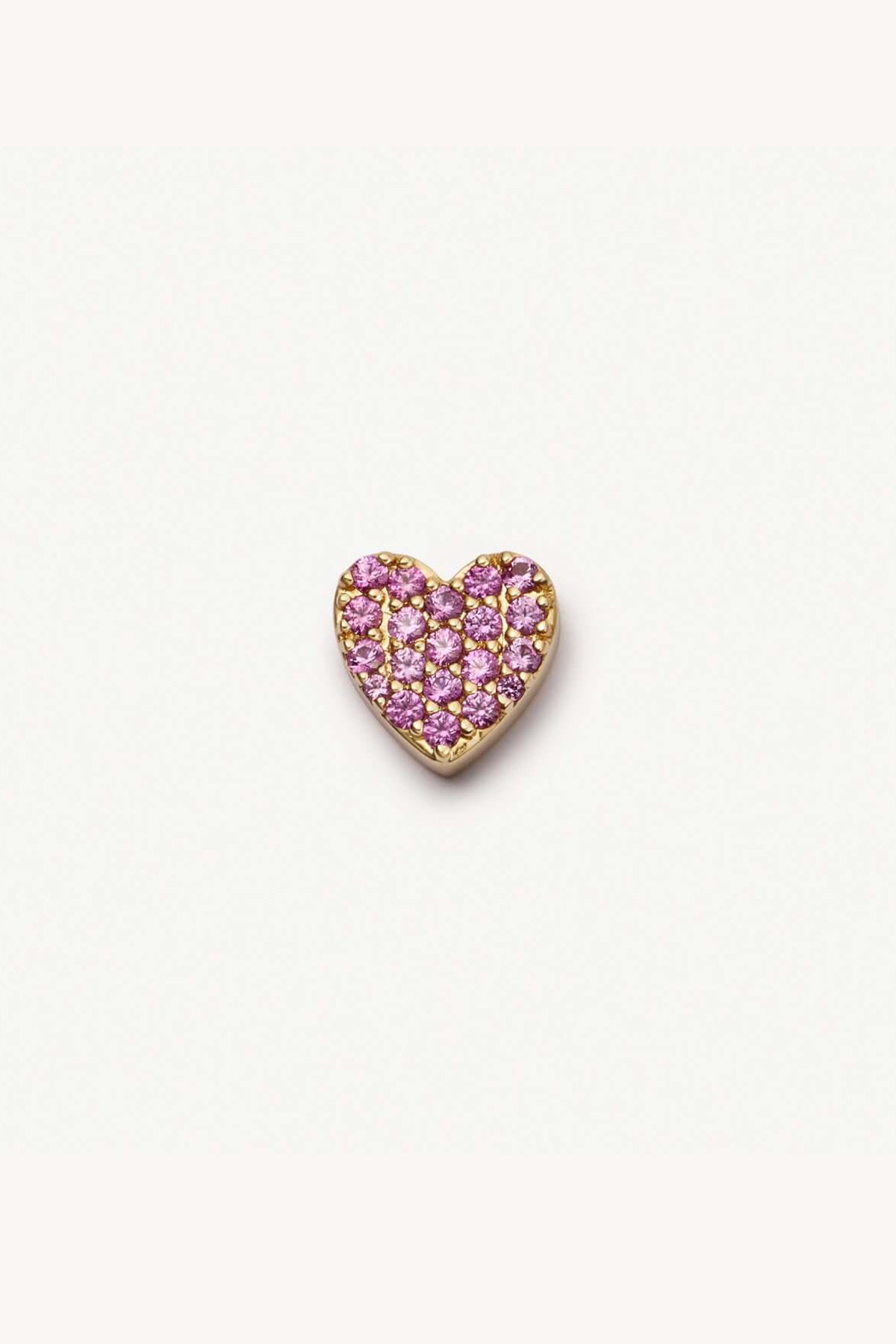 LOQUET LONDON | 18K GOLD PINK SAPPHIRE HEART CHARM