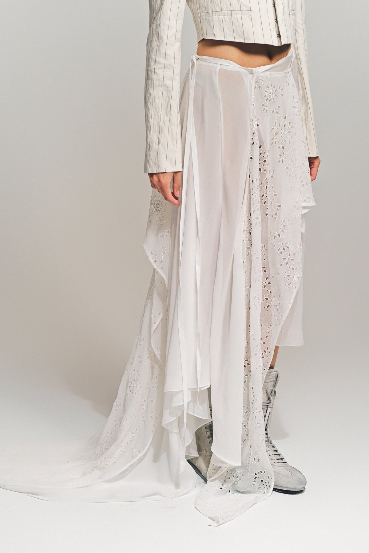 ANN DEMEULEMEESTER | SIRKA DECONSTRUCTED ASYMMETRIC SKIRT